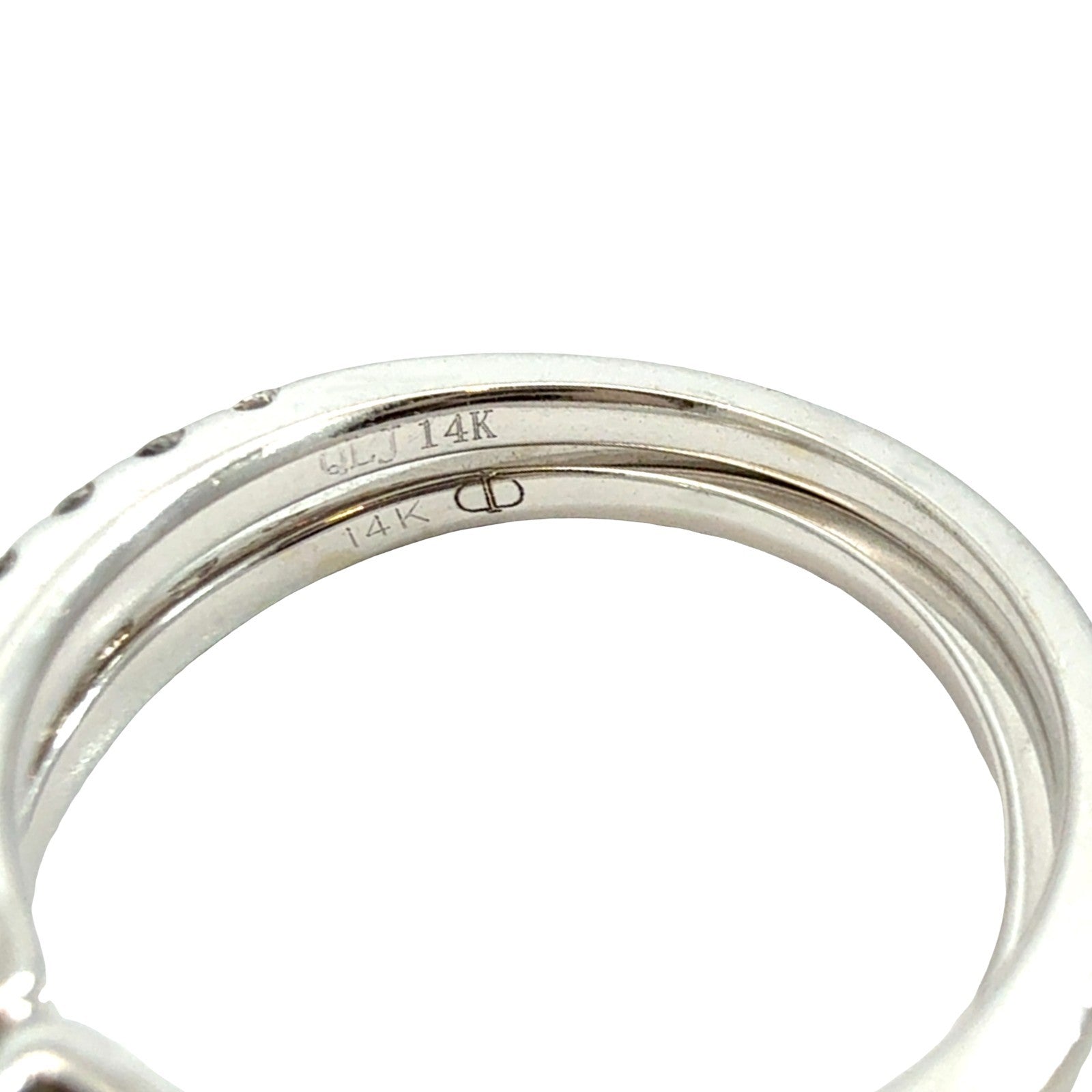 14k White Gold Lab-Grown 2.36cttw(1.41tcw) Round Diamond Cushion Halo Bridal Set6