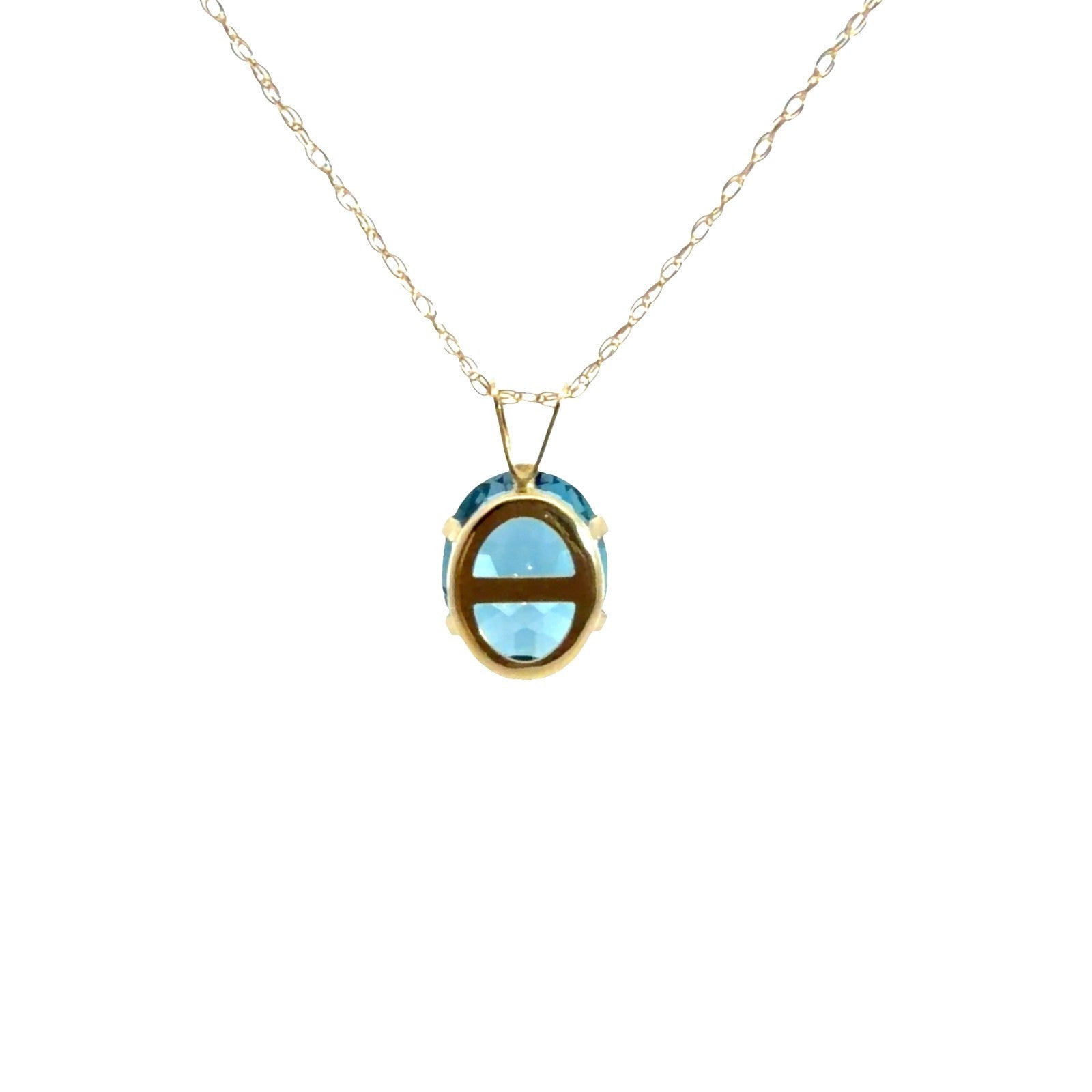 14k Yellow Gold & 3.05cttw Oval Topaz Pendant Necklace 18"3
