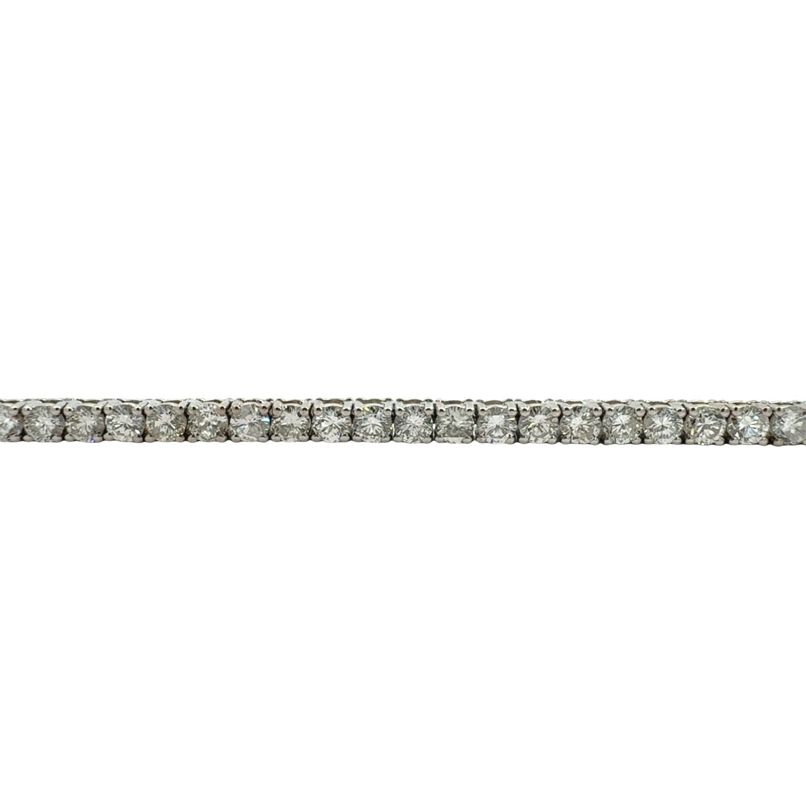 NEW 14k White Gold 10.35cttw Diamond Tennis Necklace 16"2
