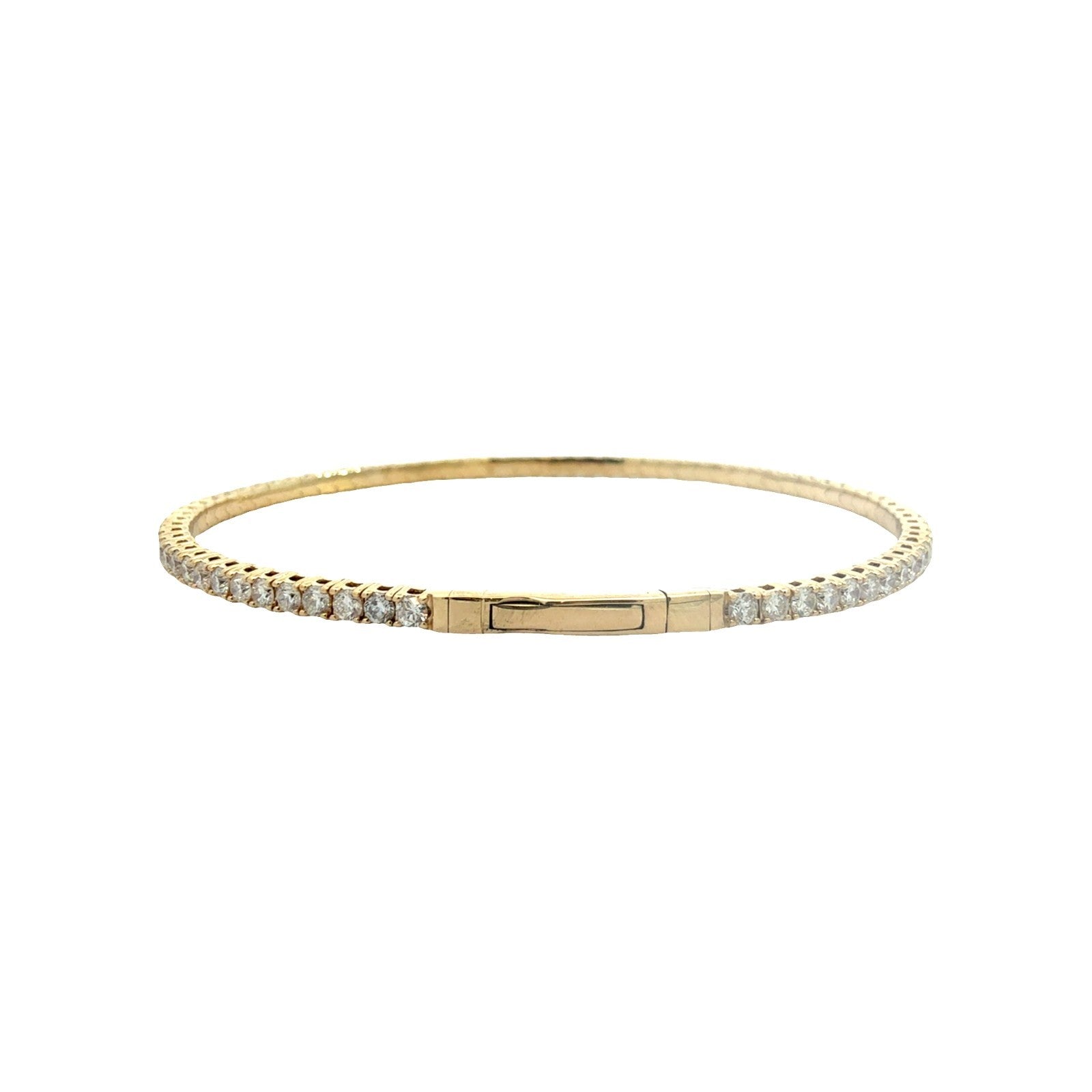 The Jewel Box 14k Yellow Gold 2.16ctw Diamond Flex Bangle4