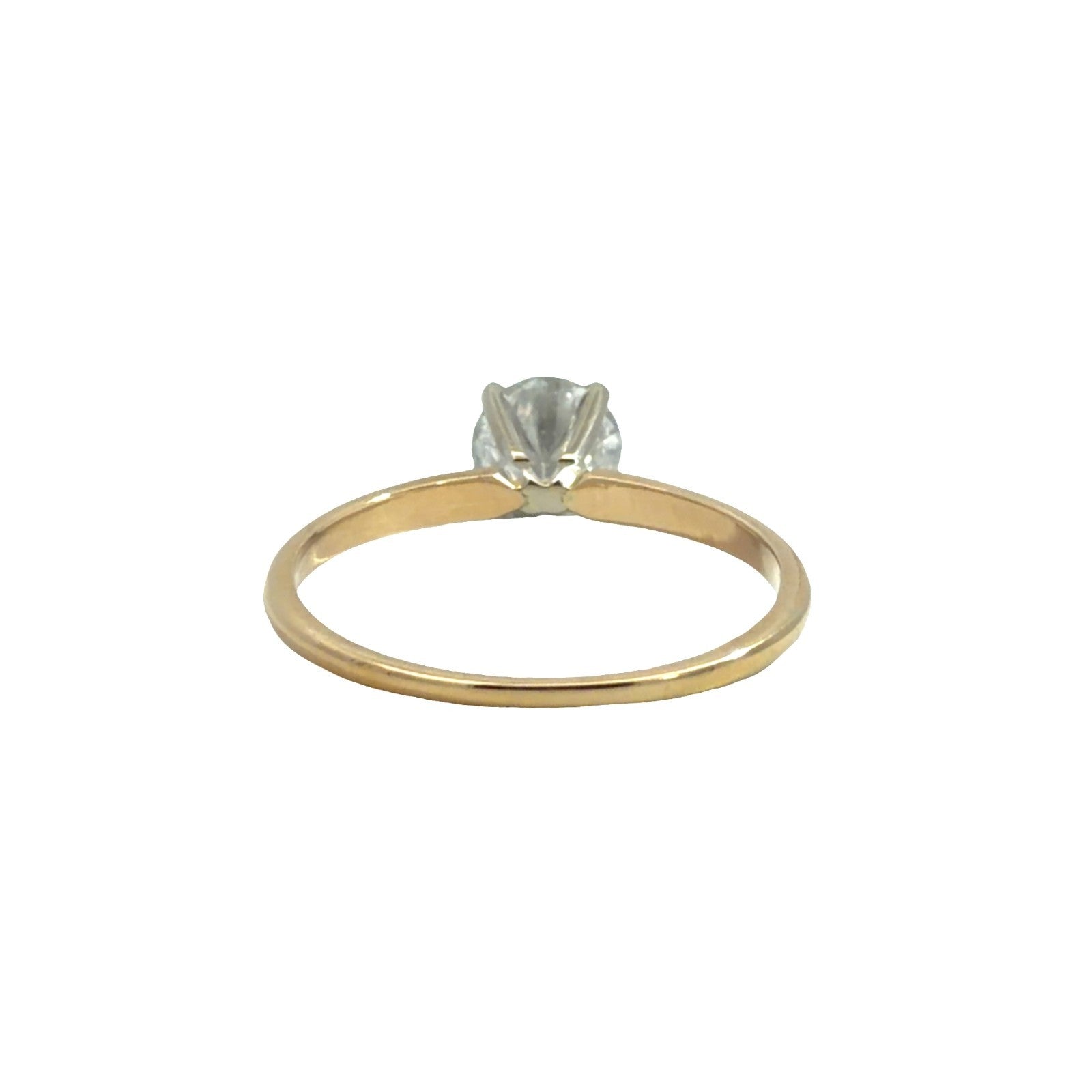 Vintage 14k Multi-Tone Gold 0.99TCW Diamond Engagement Ring Size 5.753