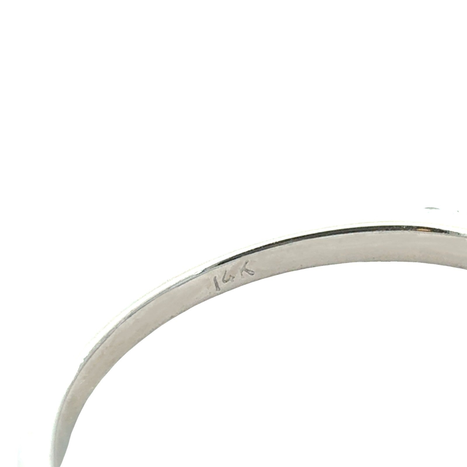 14k White Gold 0.12cttw Diamond Contour Wedding Band Ring7
