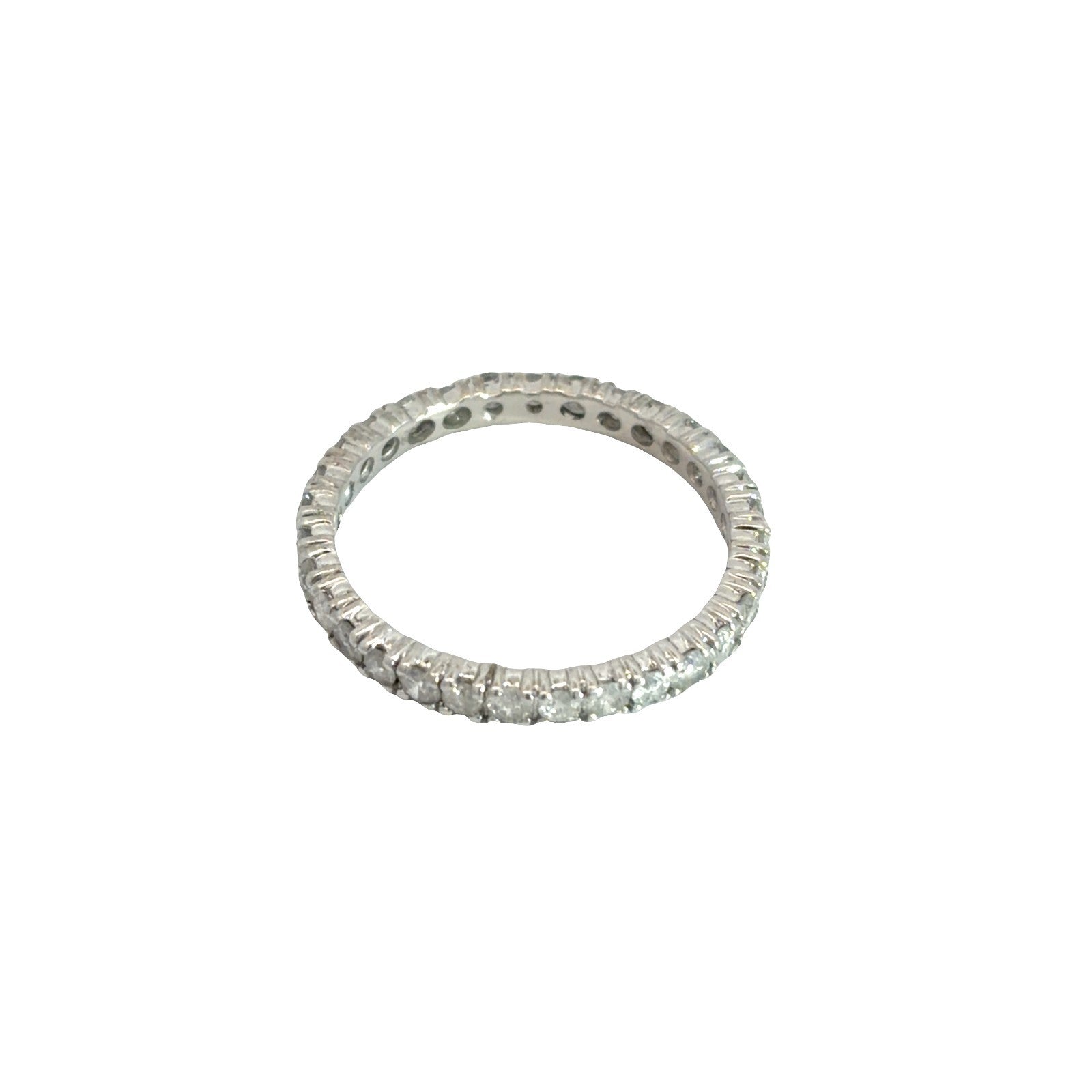 14K White Gold Diamond 1.01ctw Eternity Band Ring1