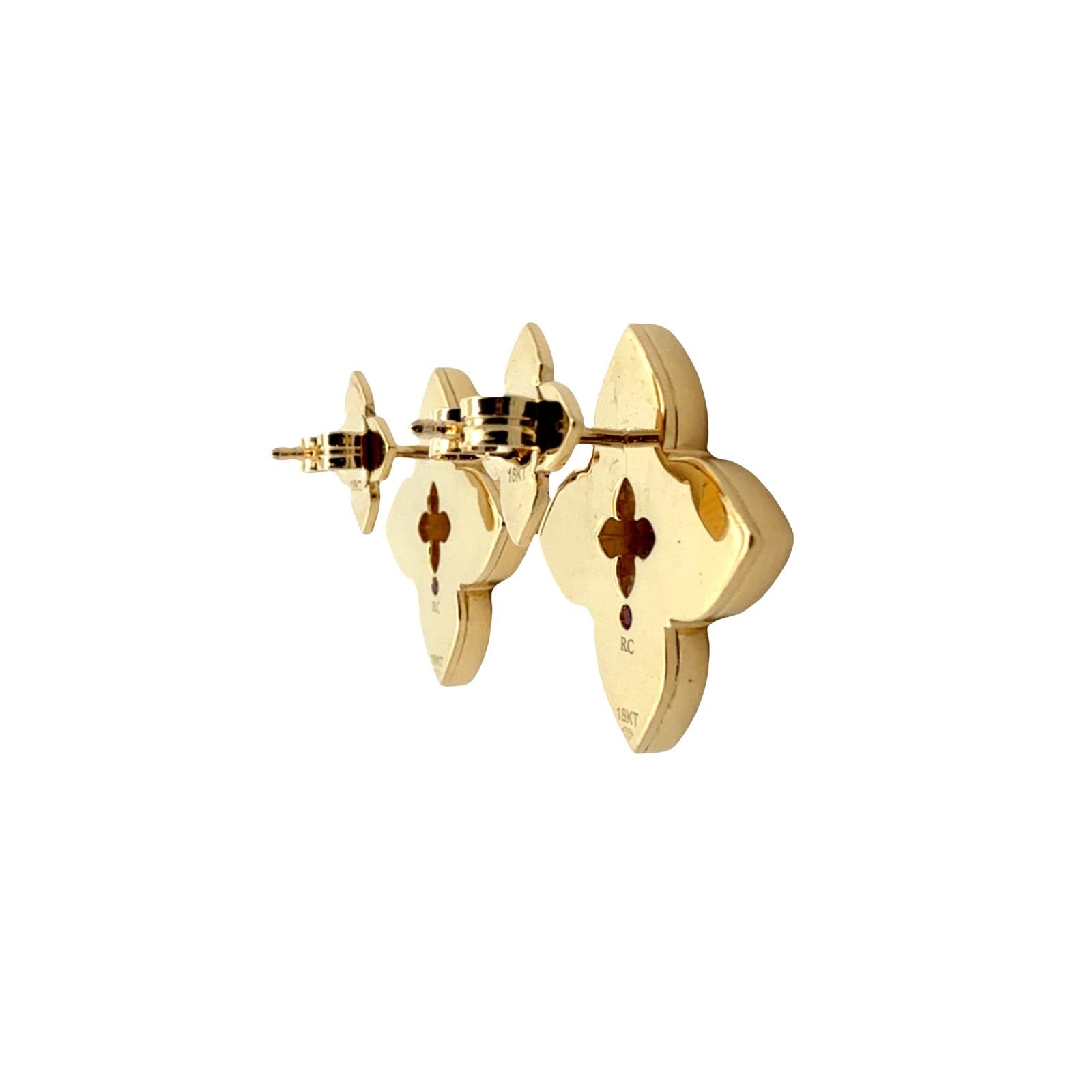 Roberto Coin 18k Yellow Gold Venetian Princess 0.28cttw Diamond Flower Earrings1