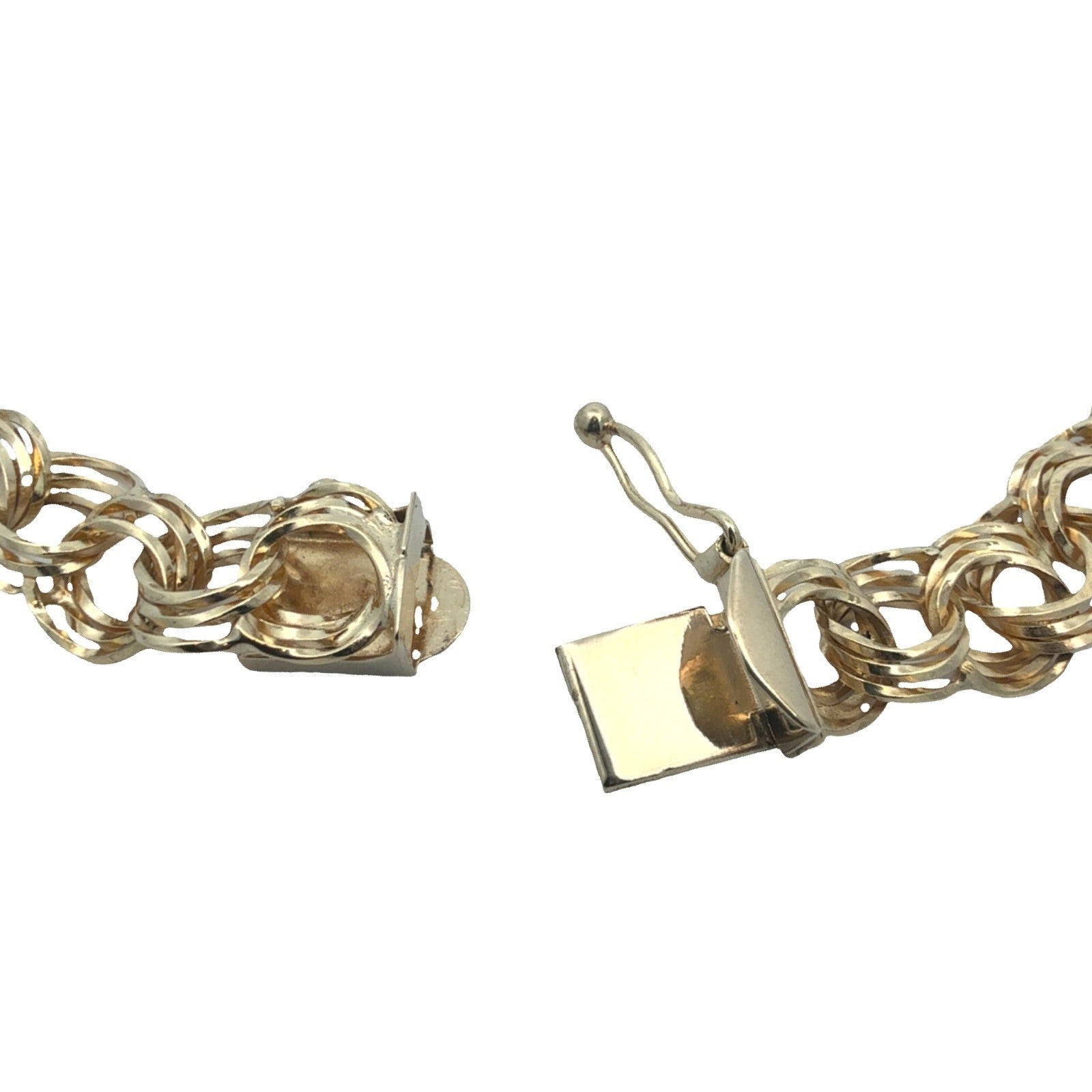 14k Yellow Gold Stamped Link Chain Bracelet 7.5"7