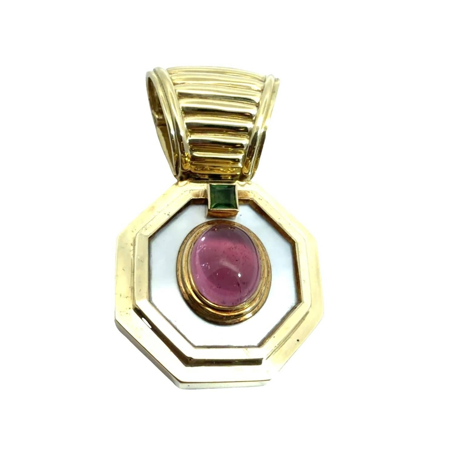 David Yurman 14k Yellow Gold Pendant with Tourmaline0