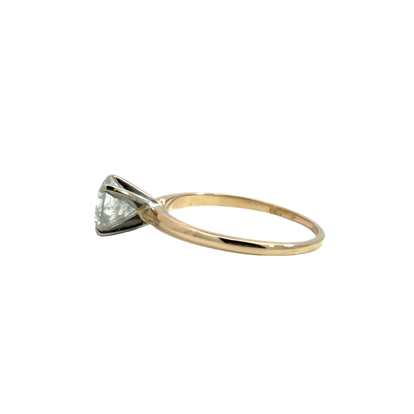 Vintage 14k Multi-Tone Gold 0.99TCW Diamond Engagement Ring Size 5.752