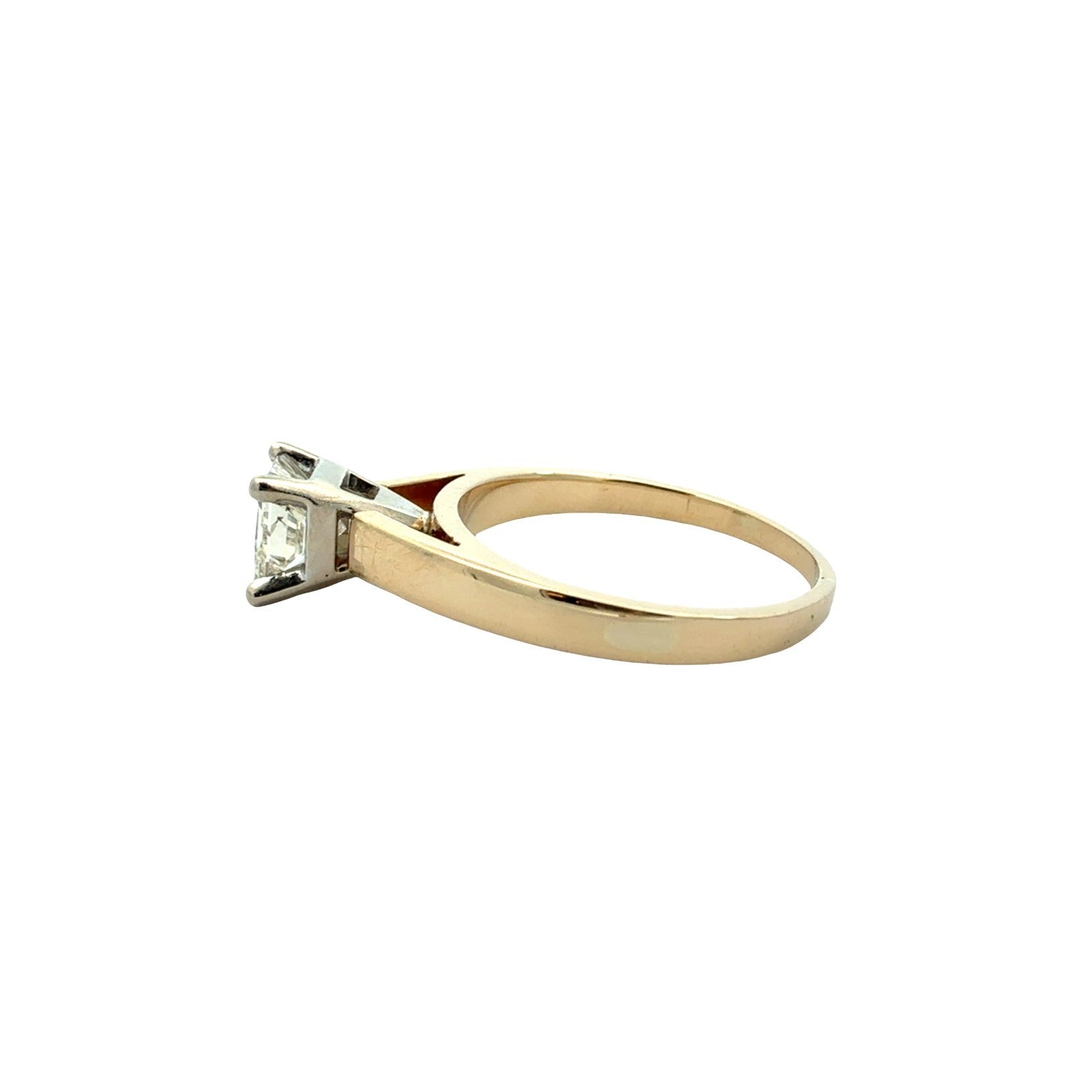 14k Yellow Gold Princess-Cut 0.80tcw Diamond Solitaire Engagement Ring4