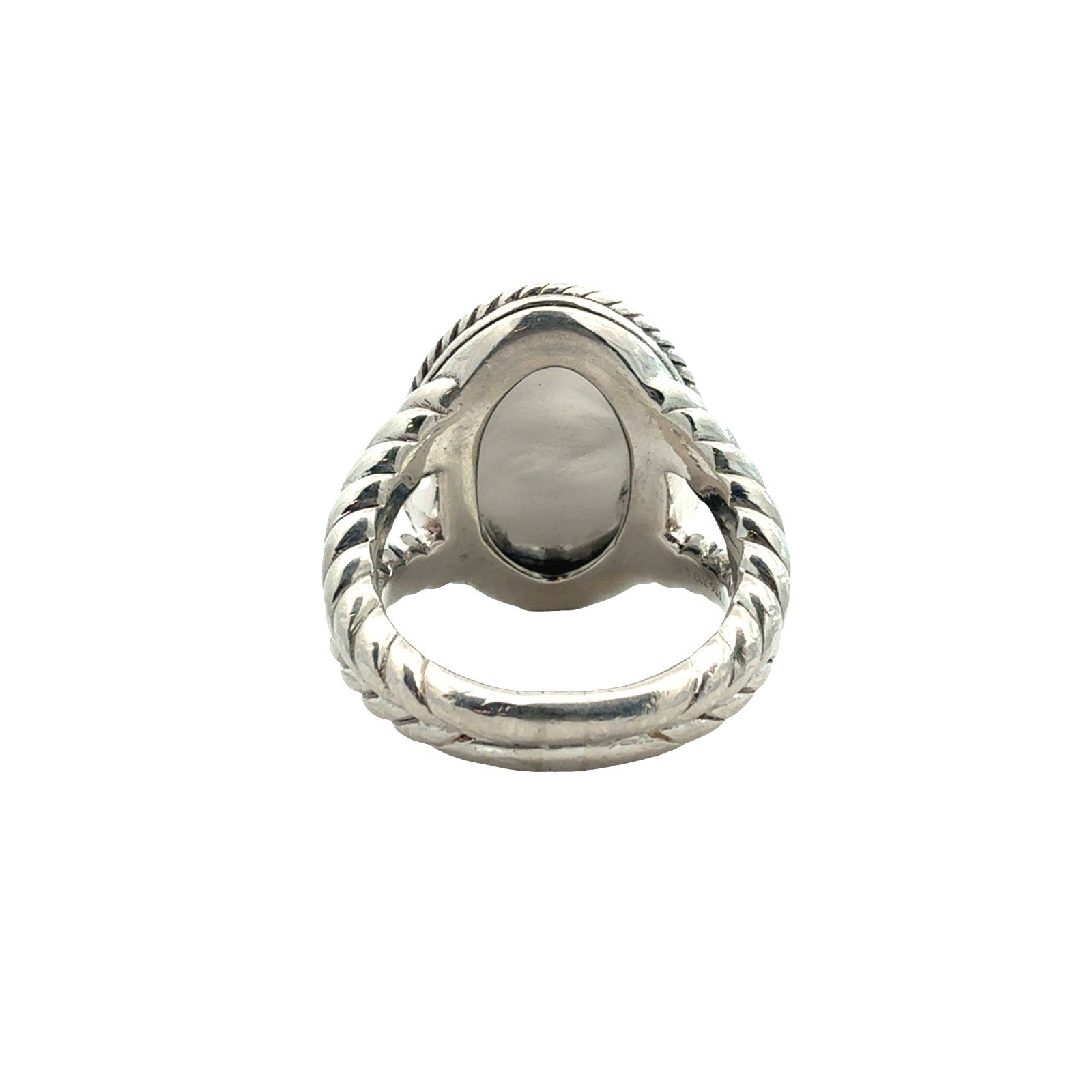 David Yurman Sterling Silver 0.21cttw Diamond Midnight Melange Cable Coil Ring4