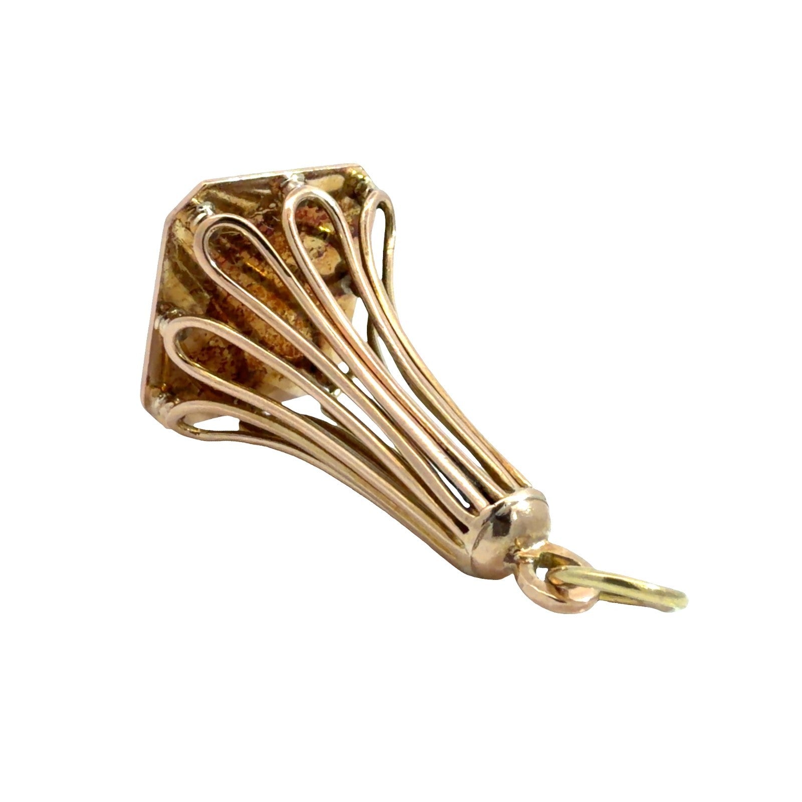 Antique Victorian 17k Yellow Gold Lion and Crown Intaglio Fob Pendant3
