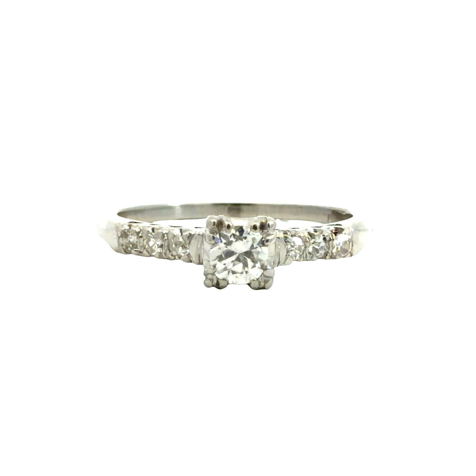 Platinum 0.34cttw Diamond Engagement Ring Size 70