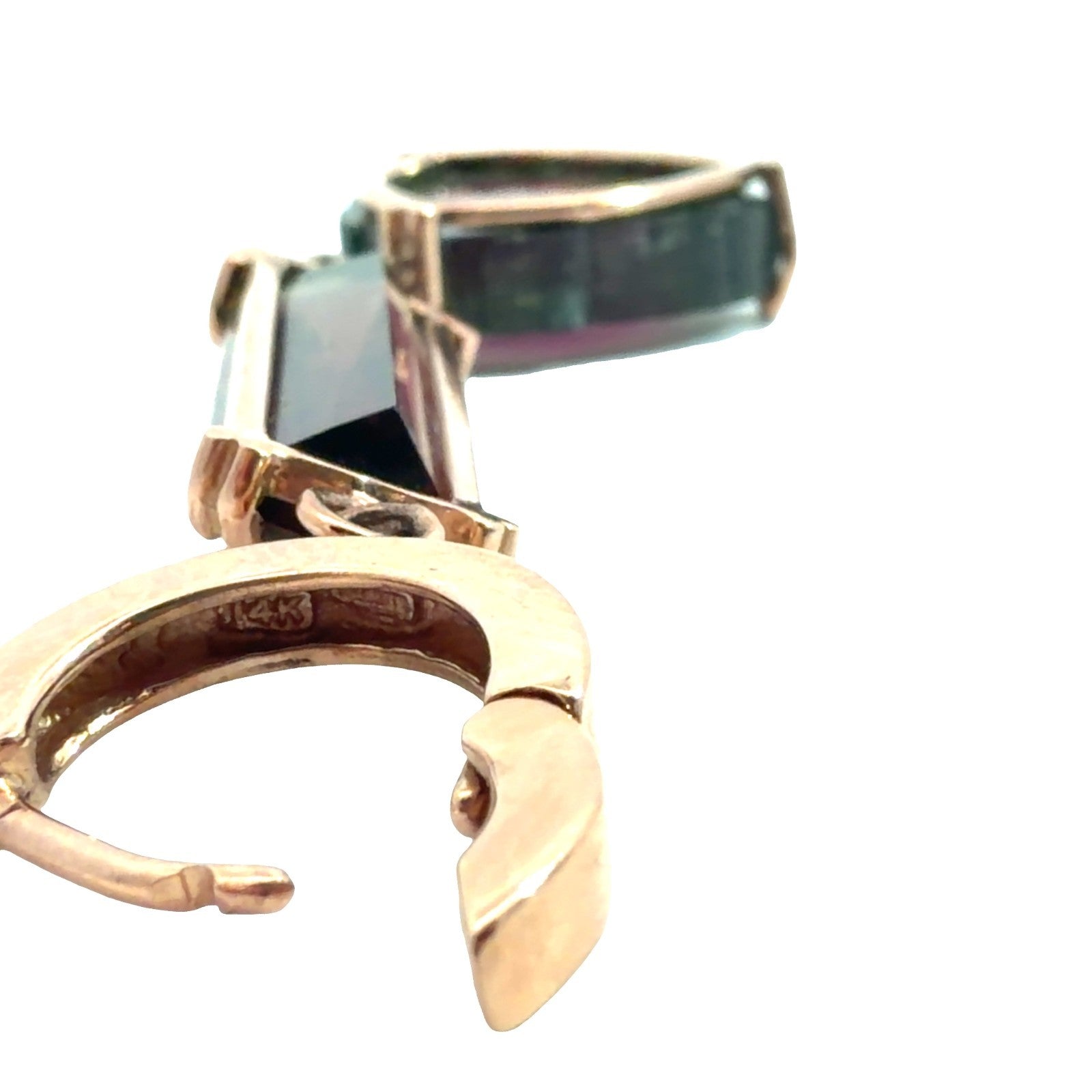 14k Rose Gold and 9.95ctw Watermelon Tourmaline Dangle Earrings3