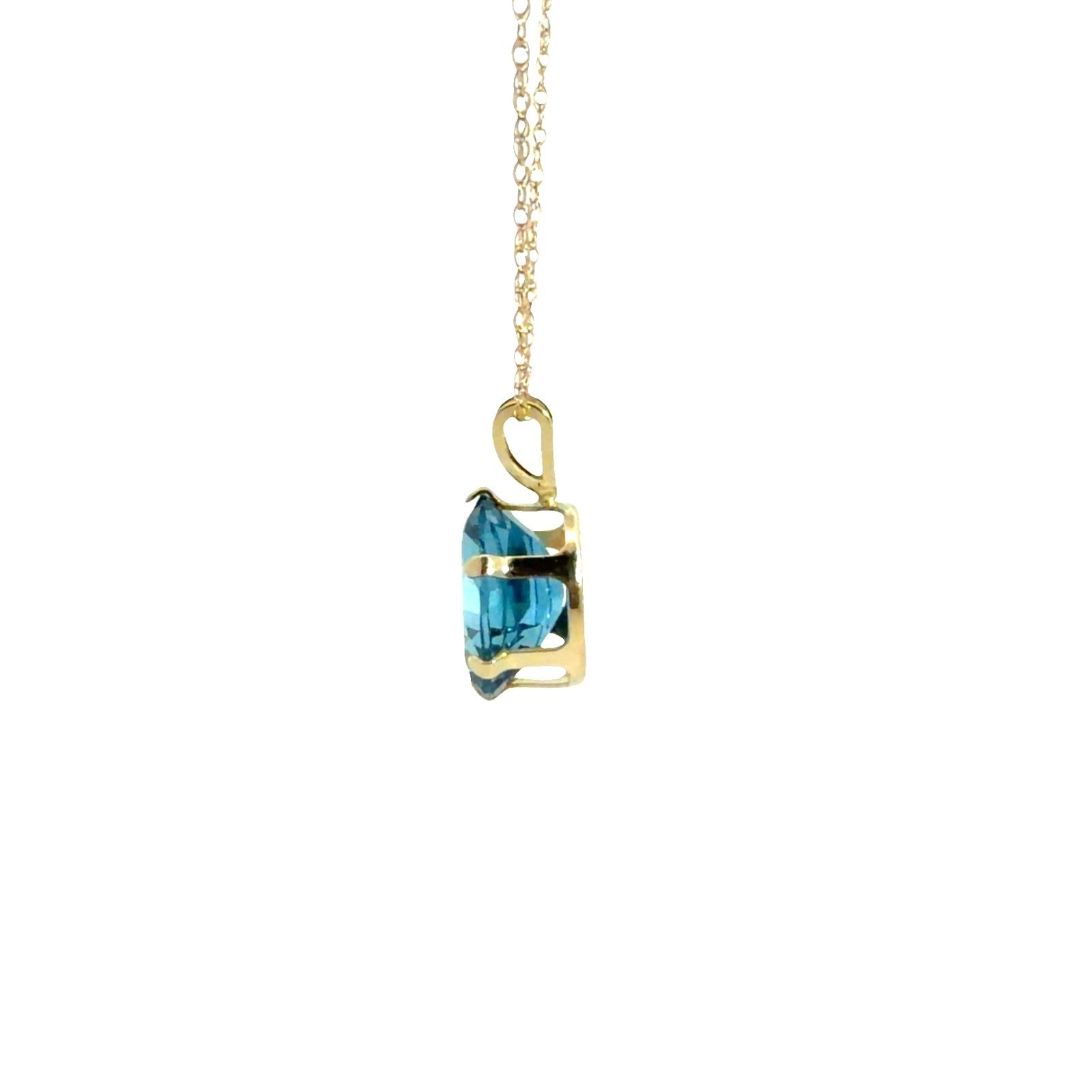 14k Yellow Gold & 3.05cttw Oval Topaz Pendant Necklace 18"2