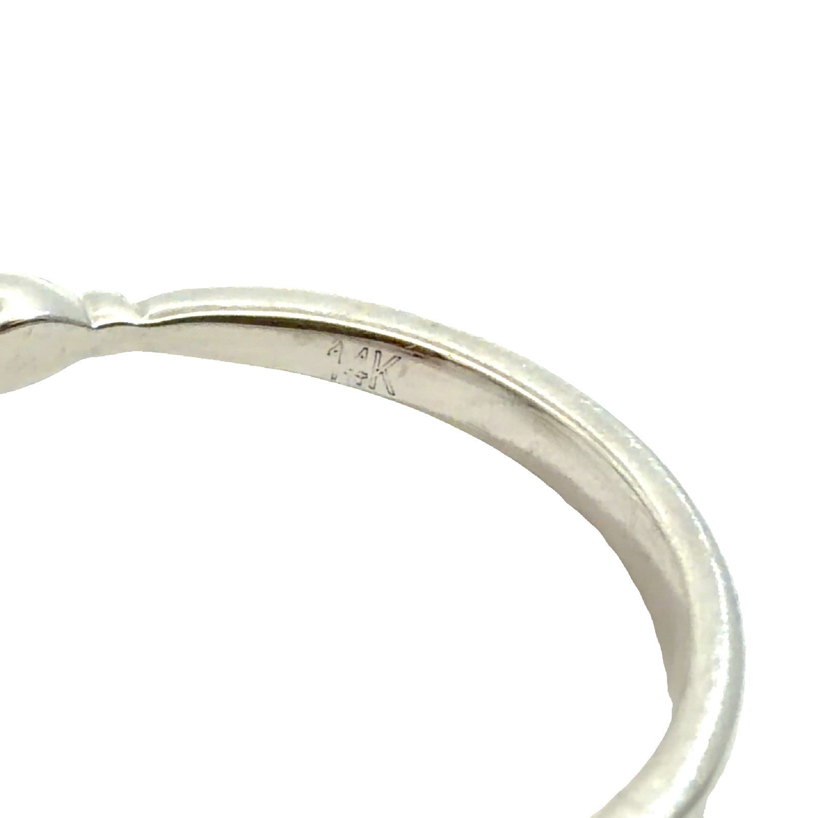 14k White Gold 0.63cttw Pear Diamond with Halo Engagement Ring Size 6.755