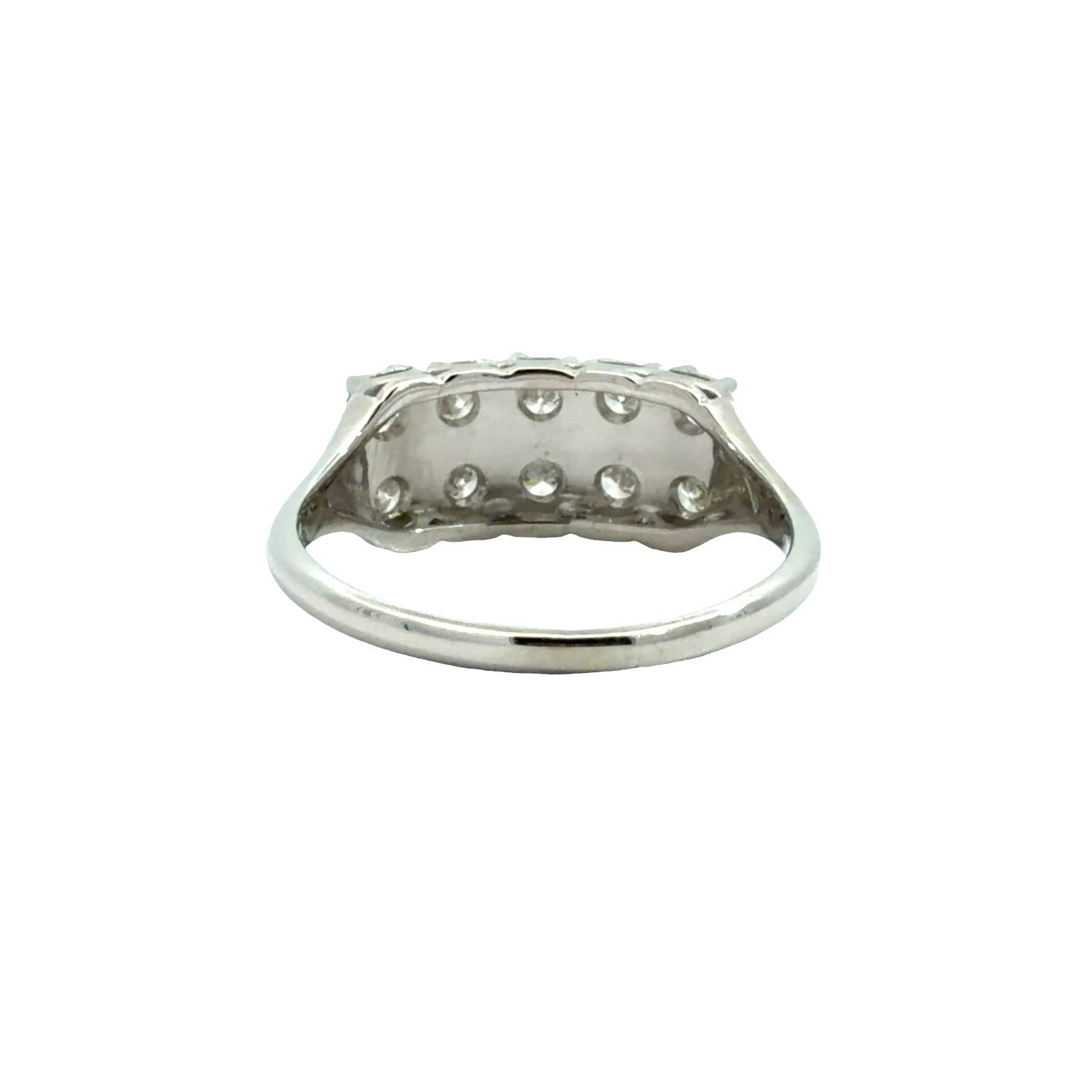 14k White Gold MultiStone 1.10ctw Round Brilliant Diamond Ring Size 92