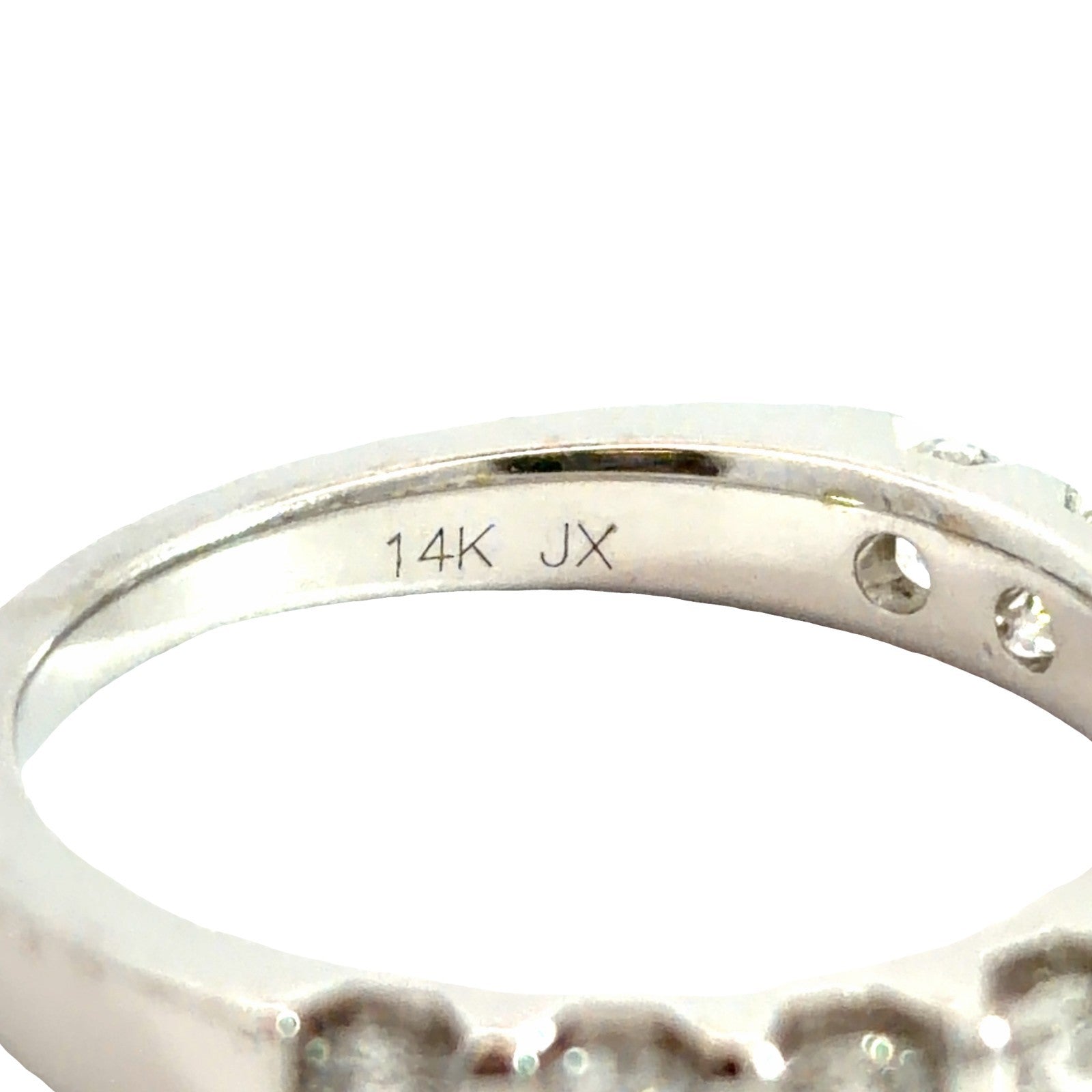 14K White Gold 10 Diamond 0.80ctw Wedding Band Ring6