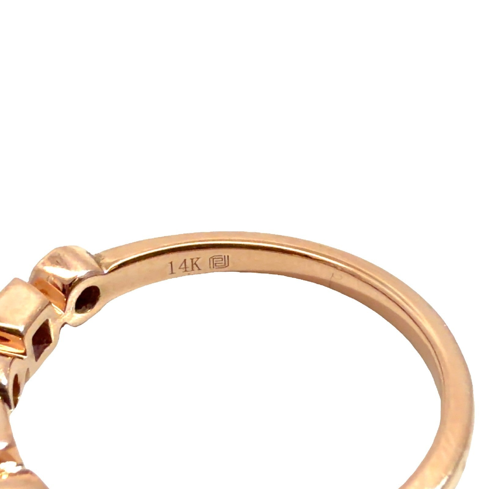 14k Rose Gold Bezel 0.08cttw Amethyst & 0.10cttw Diamond Milgrain Ring4