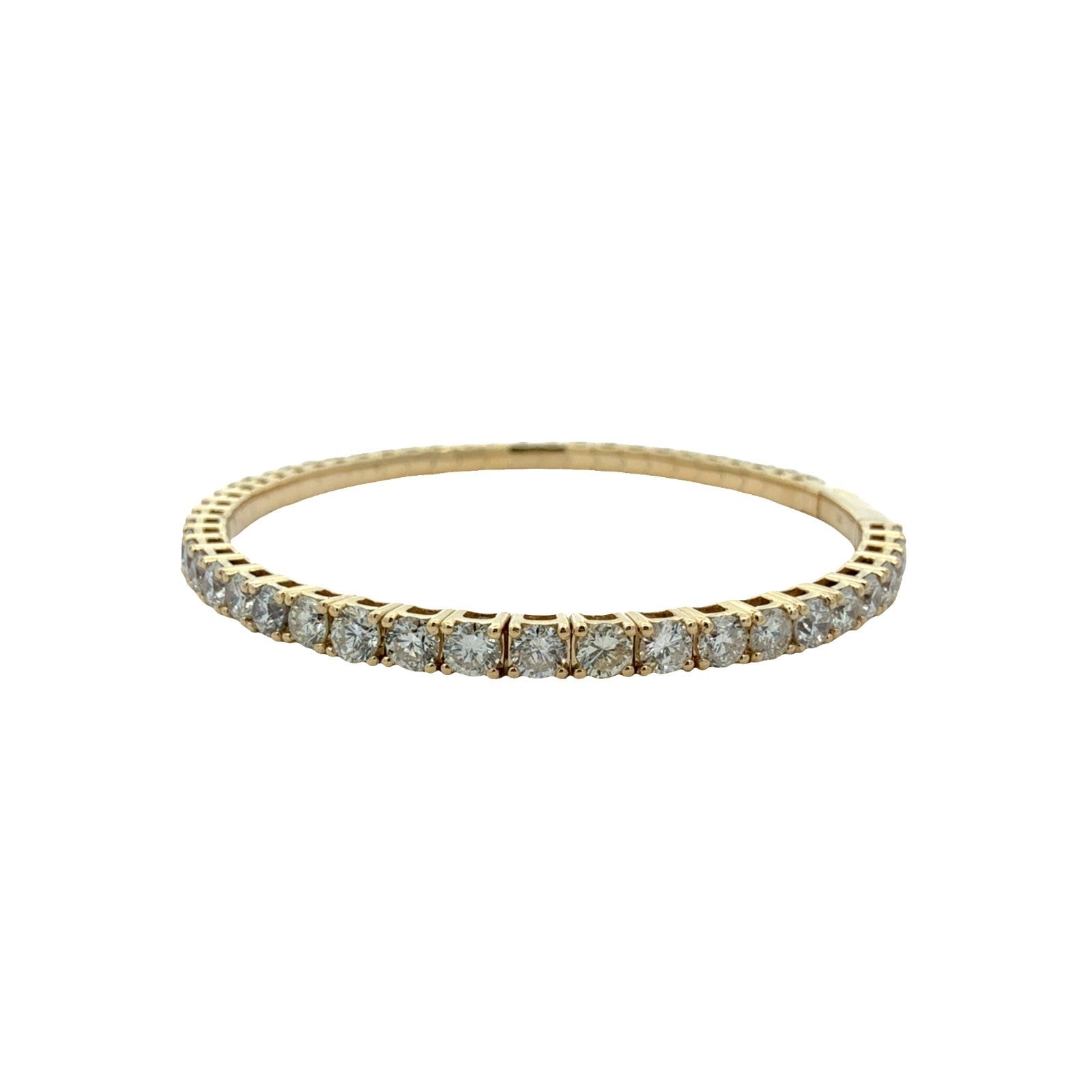 The Jewel Box 14k Yellow Gold 6.20ctw Diamond Flex Bangle 6.5 in5