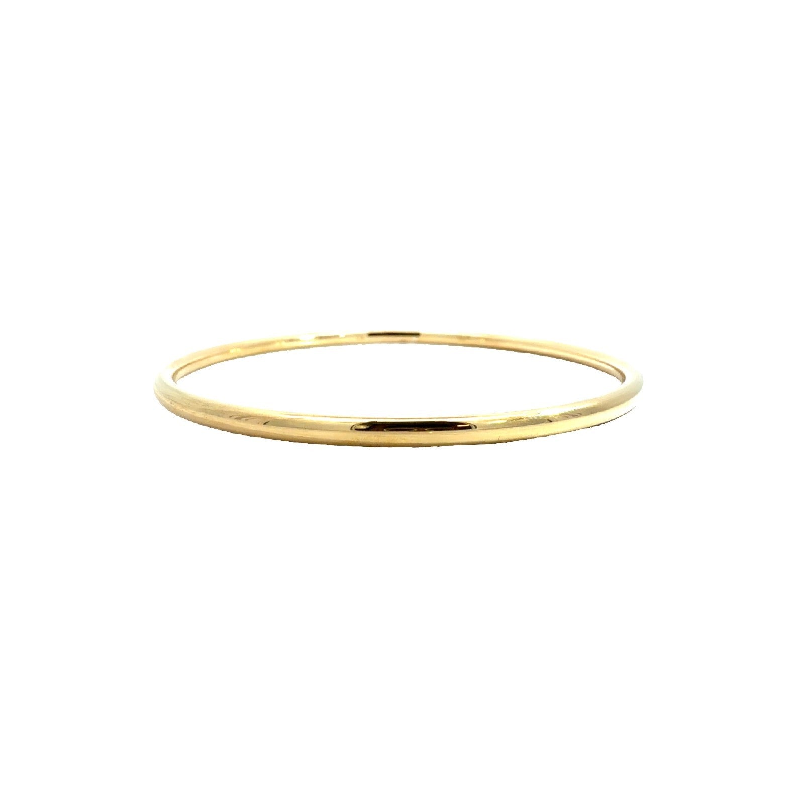 Stamped 18k Yellow Gold Classic Circular Bangle 7.75"2