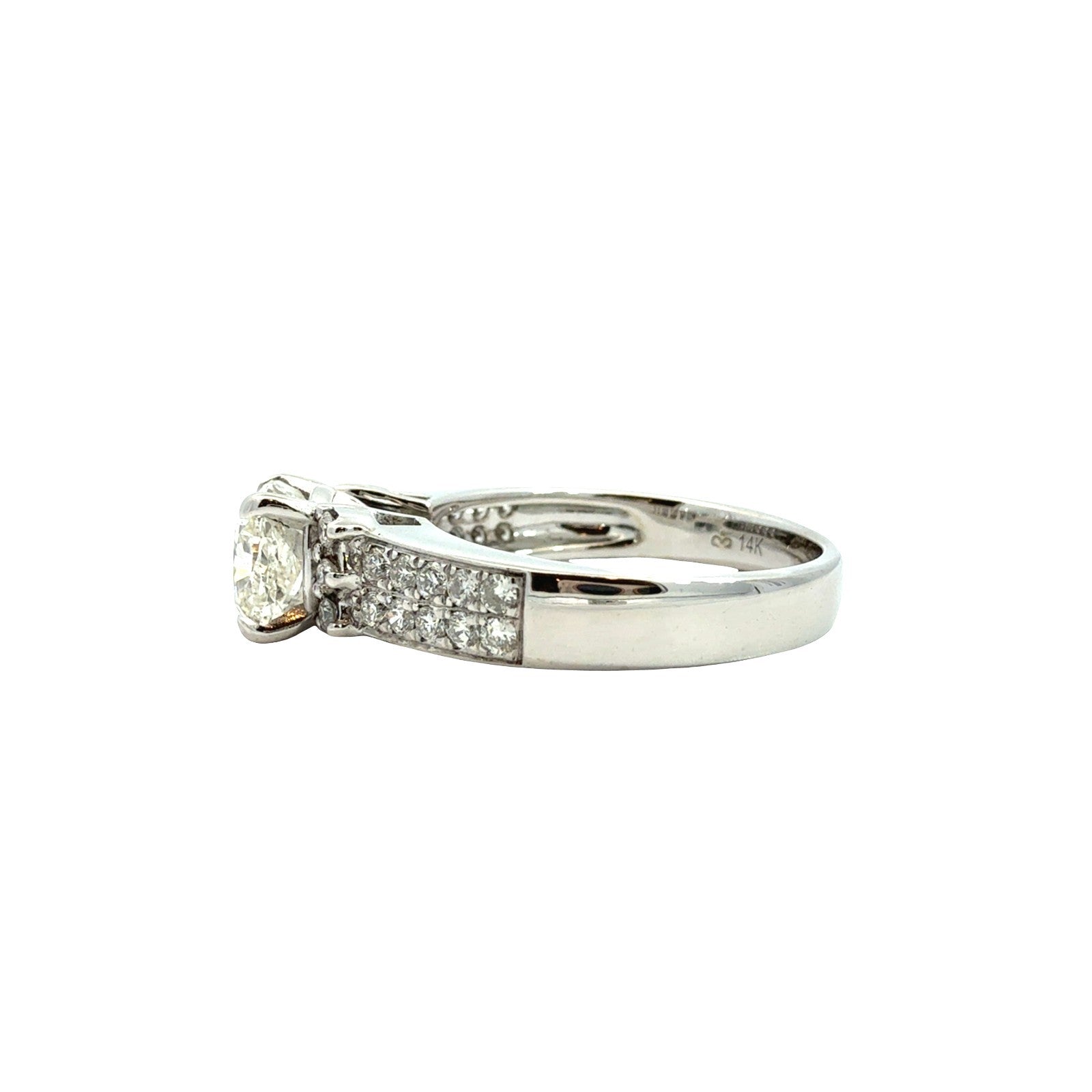 14k White Gold 1.83cttw(1.37tcw) Cushion-Cut Diamond Multi-Stone Engagement Ring2
