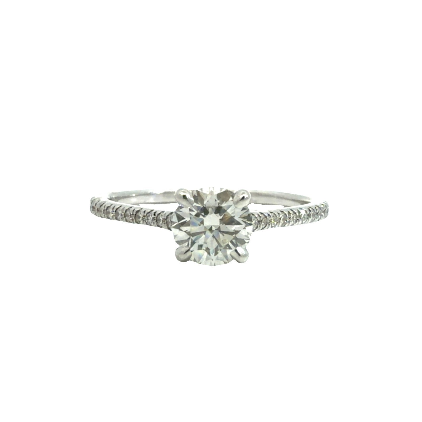 18k White Gold 1.00cttw Diamond Engagement Ring Size 70