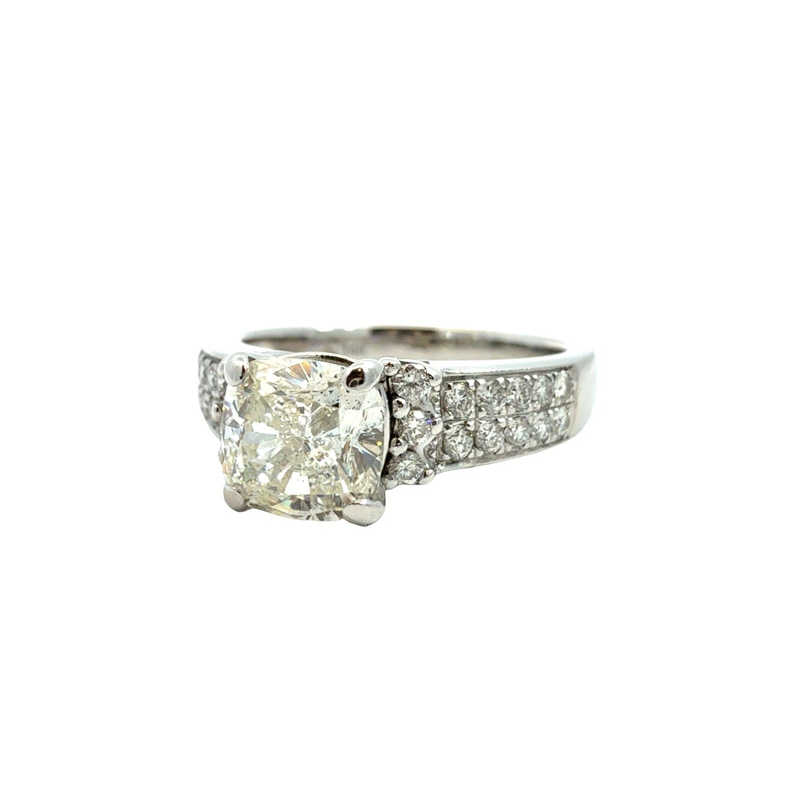 14k White Gold 1.83cttw(1.37tcw) Cushion-Cut Diamond Multi-Stone Engagement Ring1