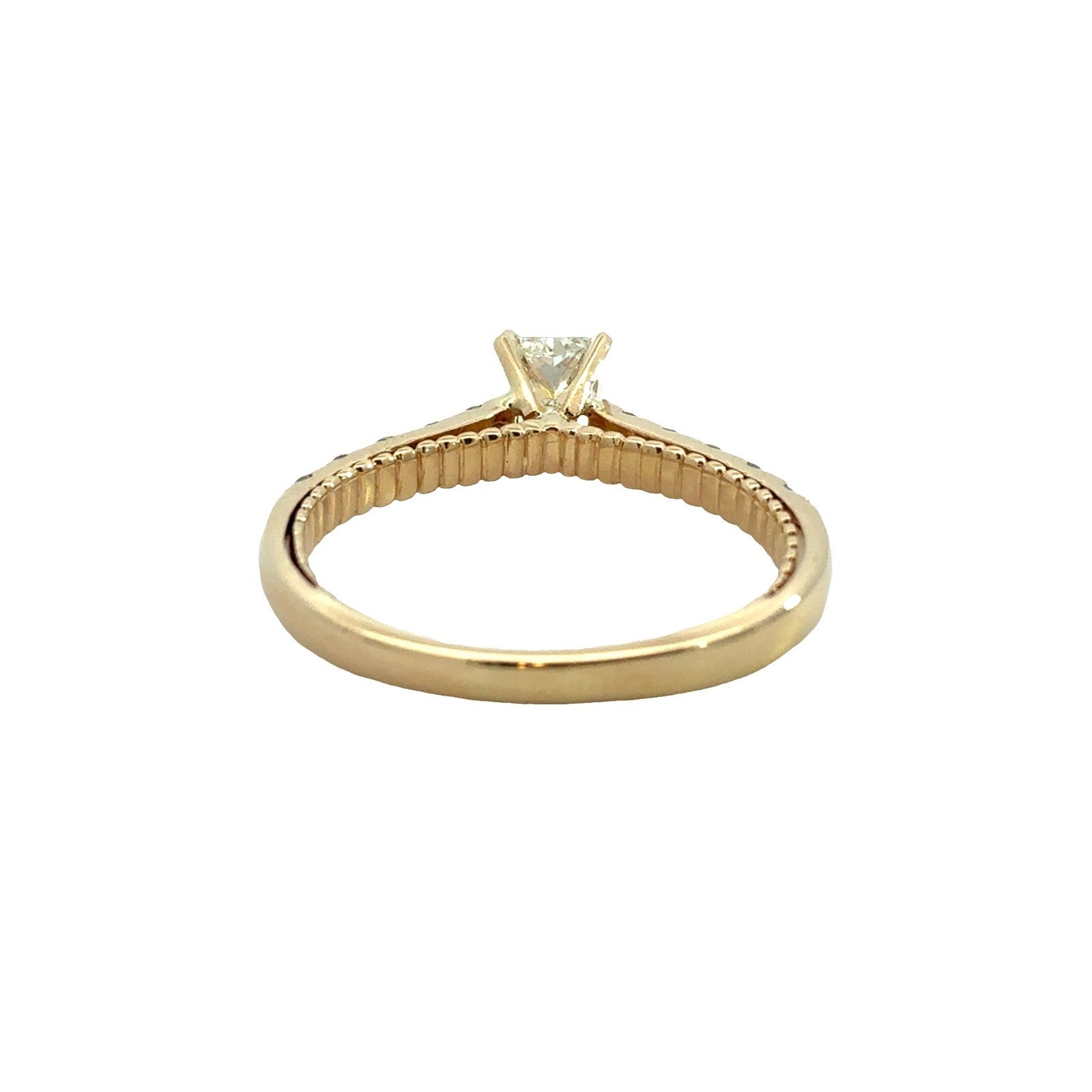 14k Yellow Gold 1.55ctw (1.00ctw) Radiant Cut Diamond Engagement Ring Size 7.53