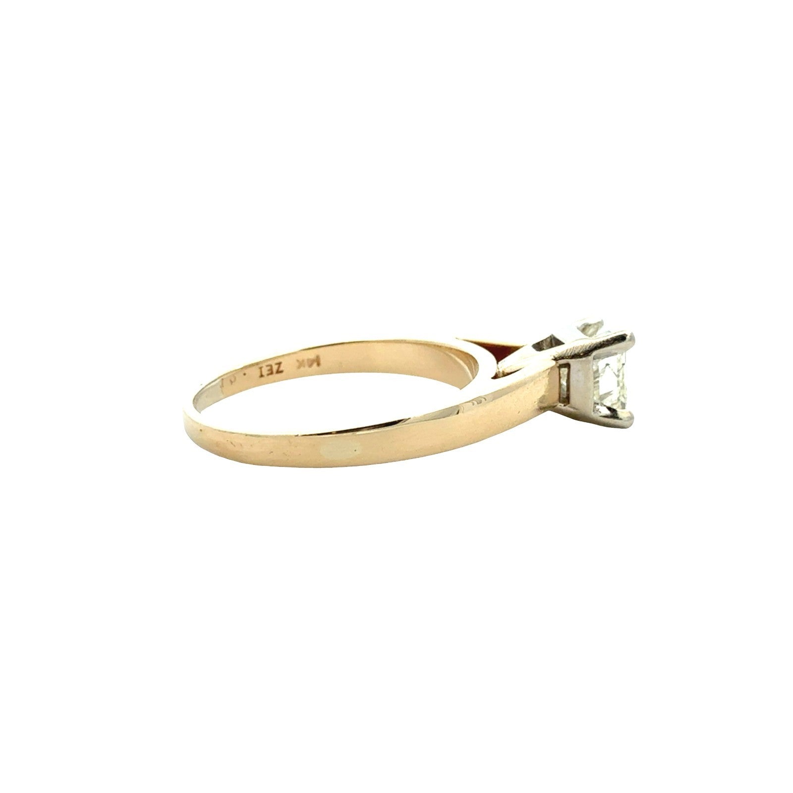 14k Yellow Gold Princess-Cut 0.80tcw Diamond Solitaire Engagement Ring3