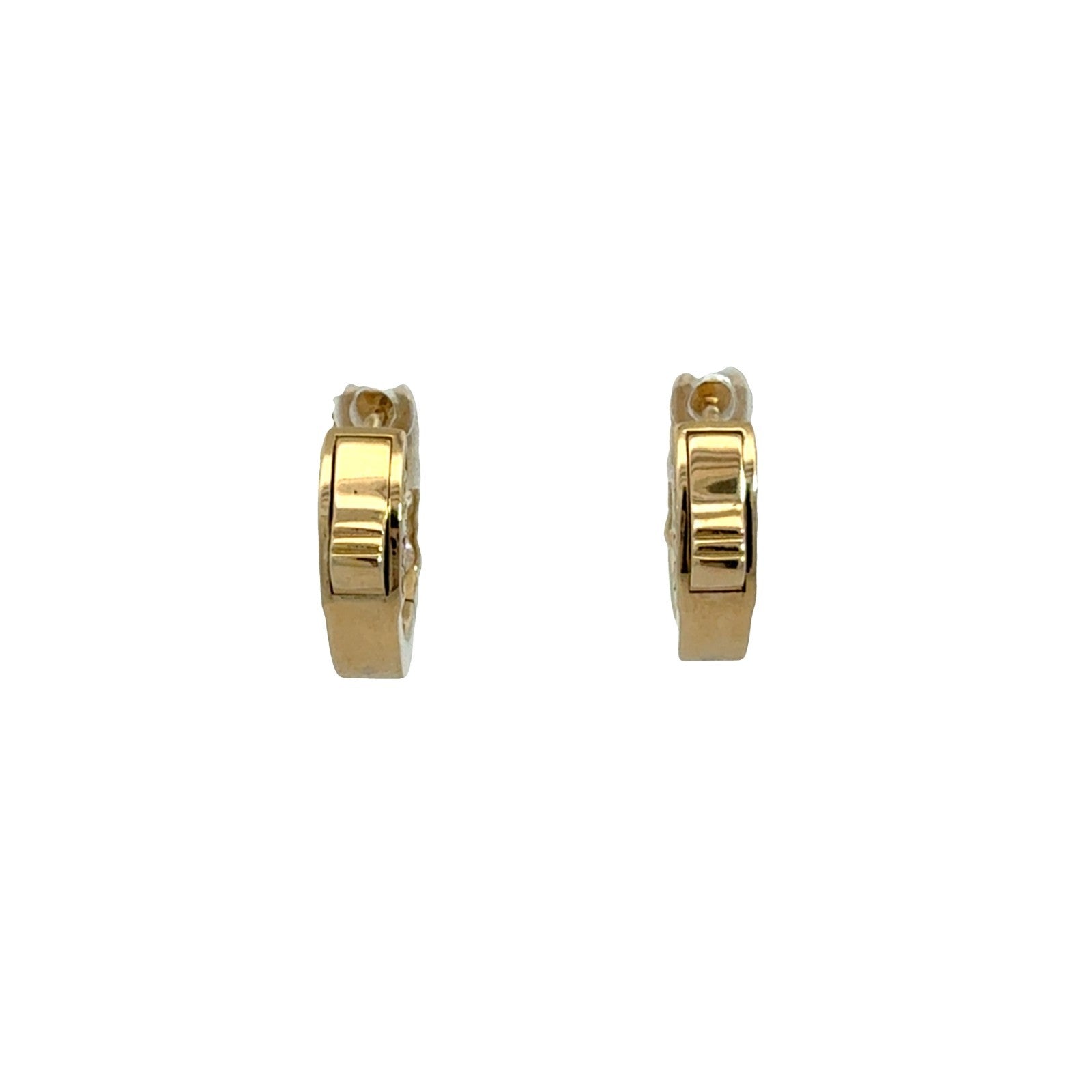 14k Yellow Gold and 1.50cttw Lab-Grown Diamond Huggie Hoop Earrings3
