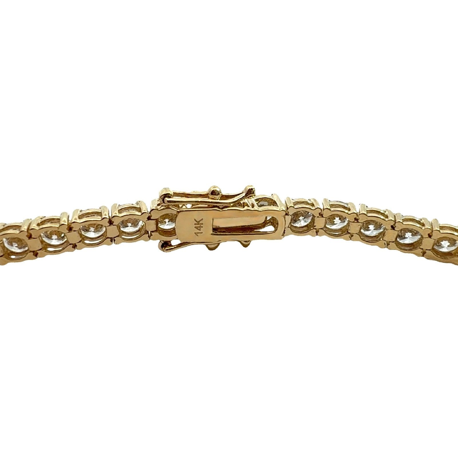 The Jewel Box 14k Yellow Gold 10.36ctw Diamond Tennis Bracelet 7.25"4