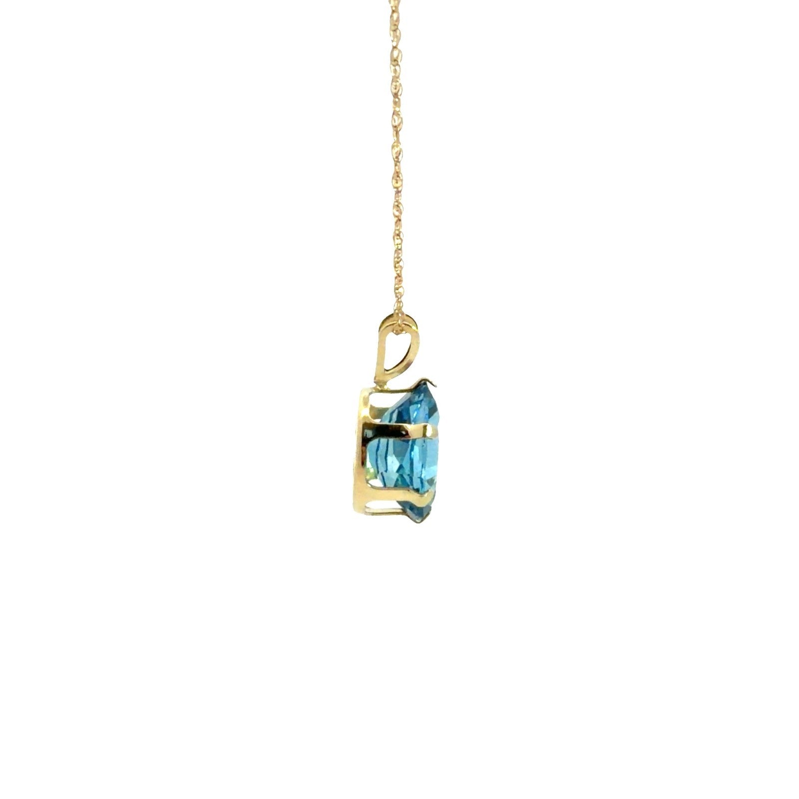 14k Yellow Gold & 3.05cttw Oval Topaz Pendant Necklace 18"4