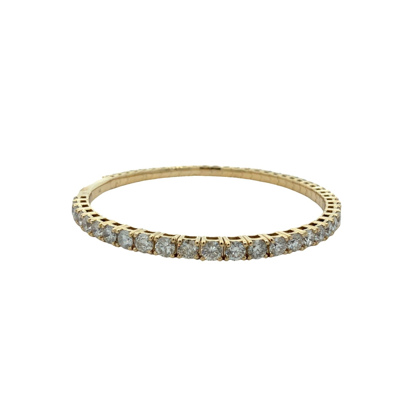 The Jewel Box 14k Yellow Gold 6.20ctw Diamond Flex Bangle 6.5 in3