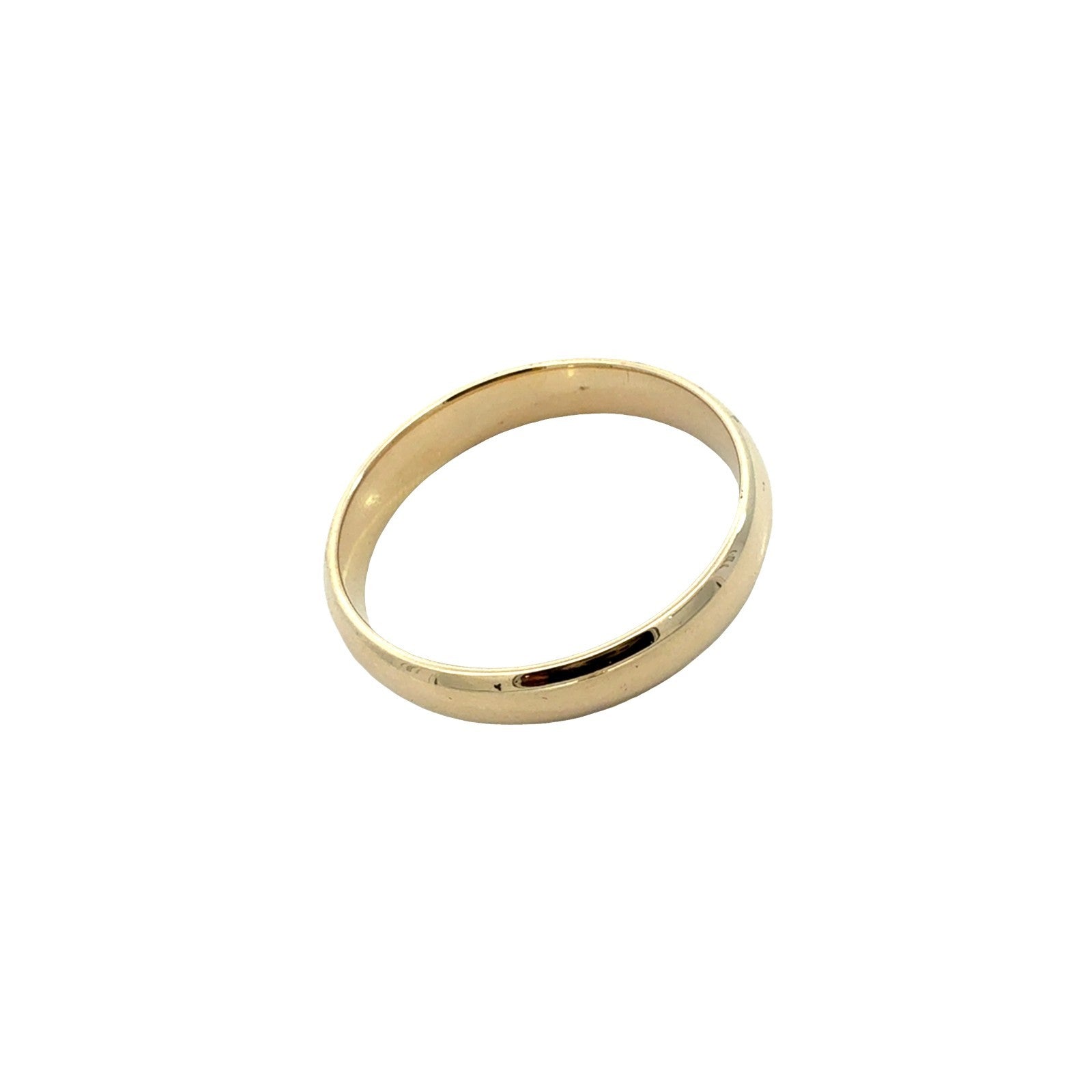 Men's 10k Yellow Gold Polished Dome Wedding Band Ring2