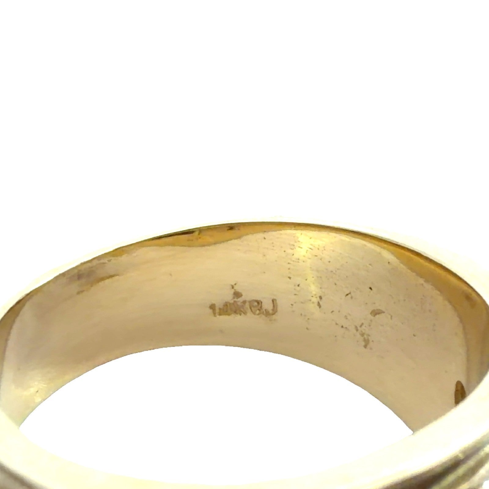 Vintage 14k Yellow Gold 0.25tcw Cabochon Ruby & 0.09cttw Diamond Scrollwork Band4