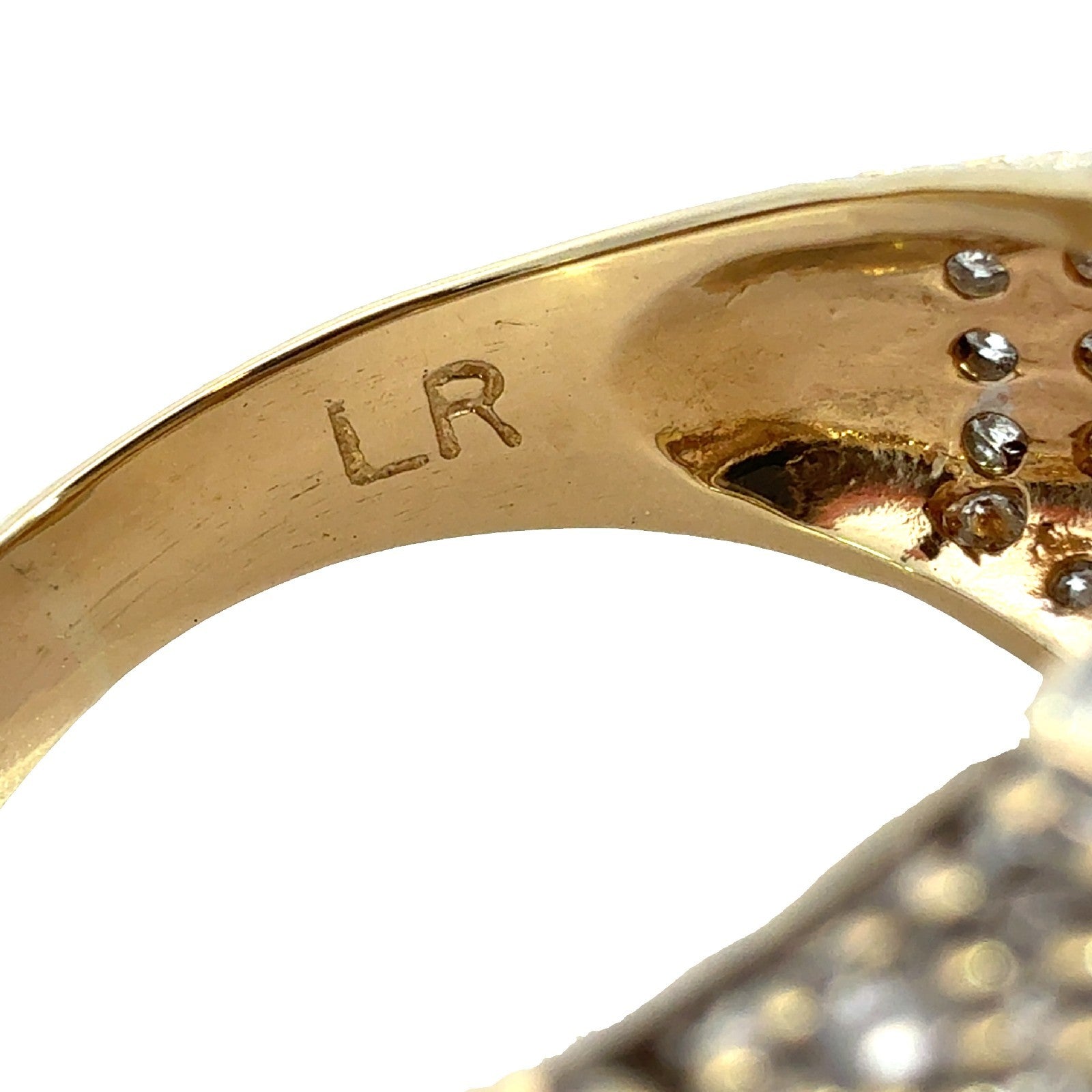 14k Yellow Gold and 1.71ctw Pavé Diamond Dome Cocktail Ring Size 6.755