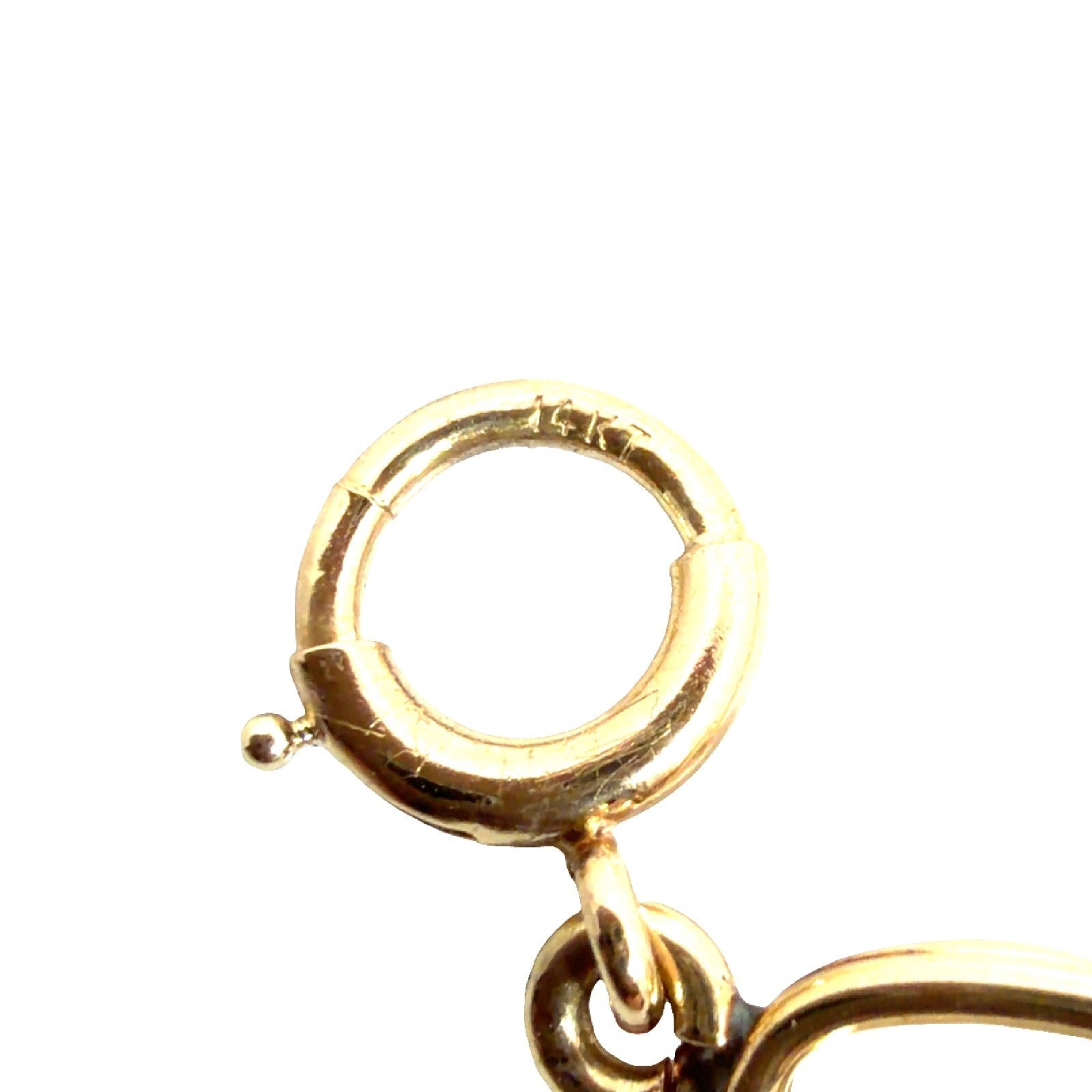 14k Yellow Gold Stamped Alternating Textured & Polished Oval Link Bracelet 7"4