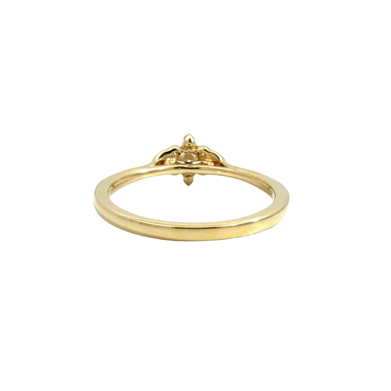 14k Yellow Gold Ornate Compass 0.24cttw Diamond Engagement Ring Size 73