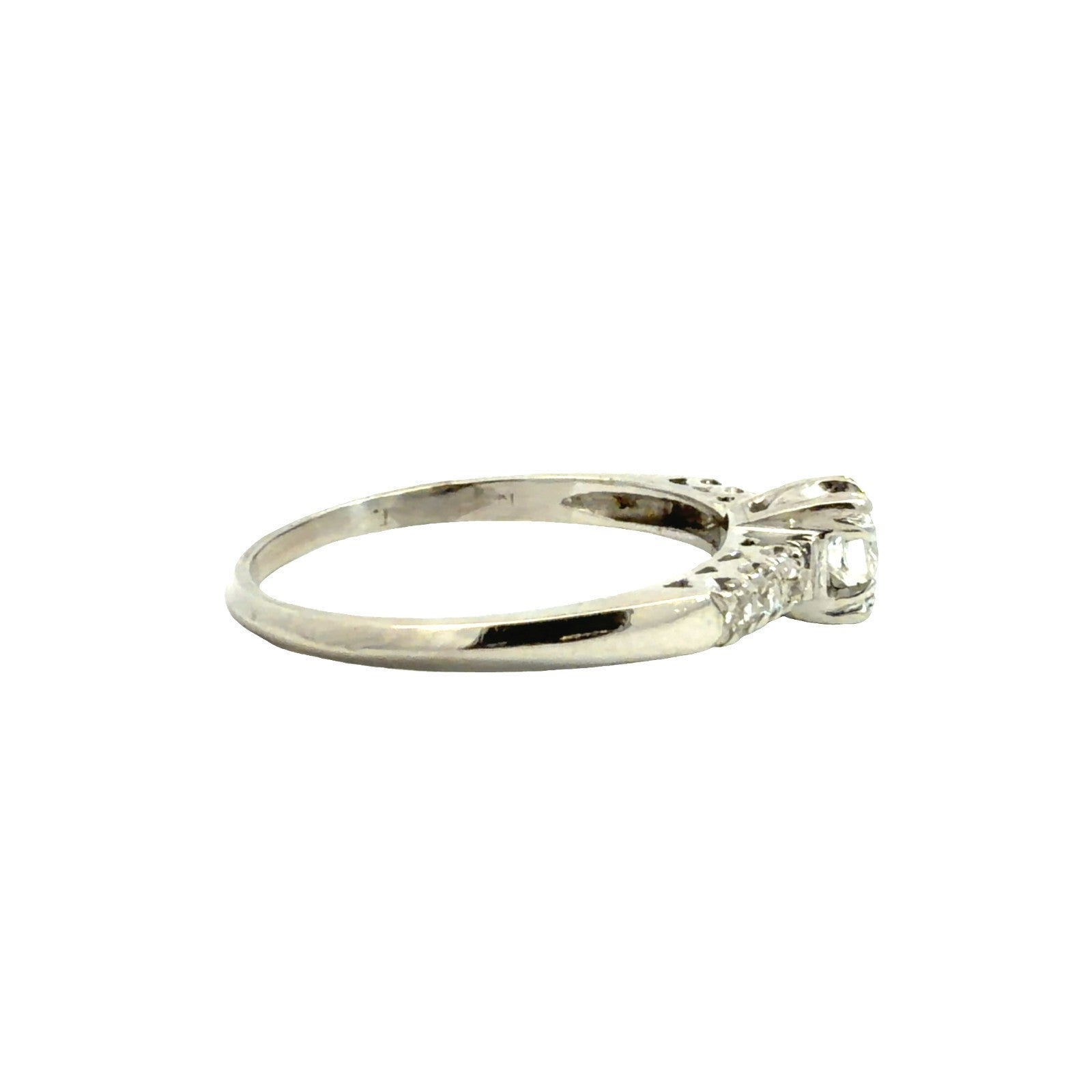 Platinum 0.34cttw Diamond Engagement Ring Size 73