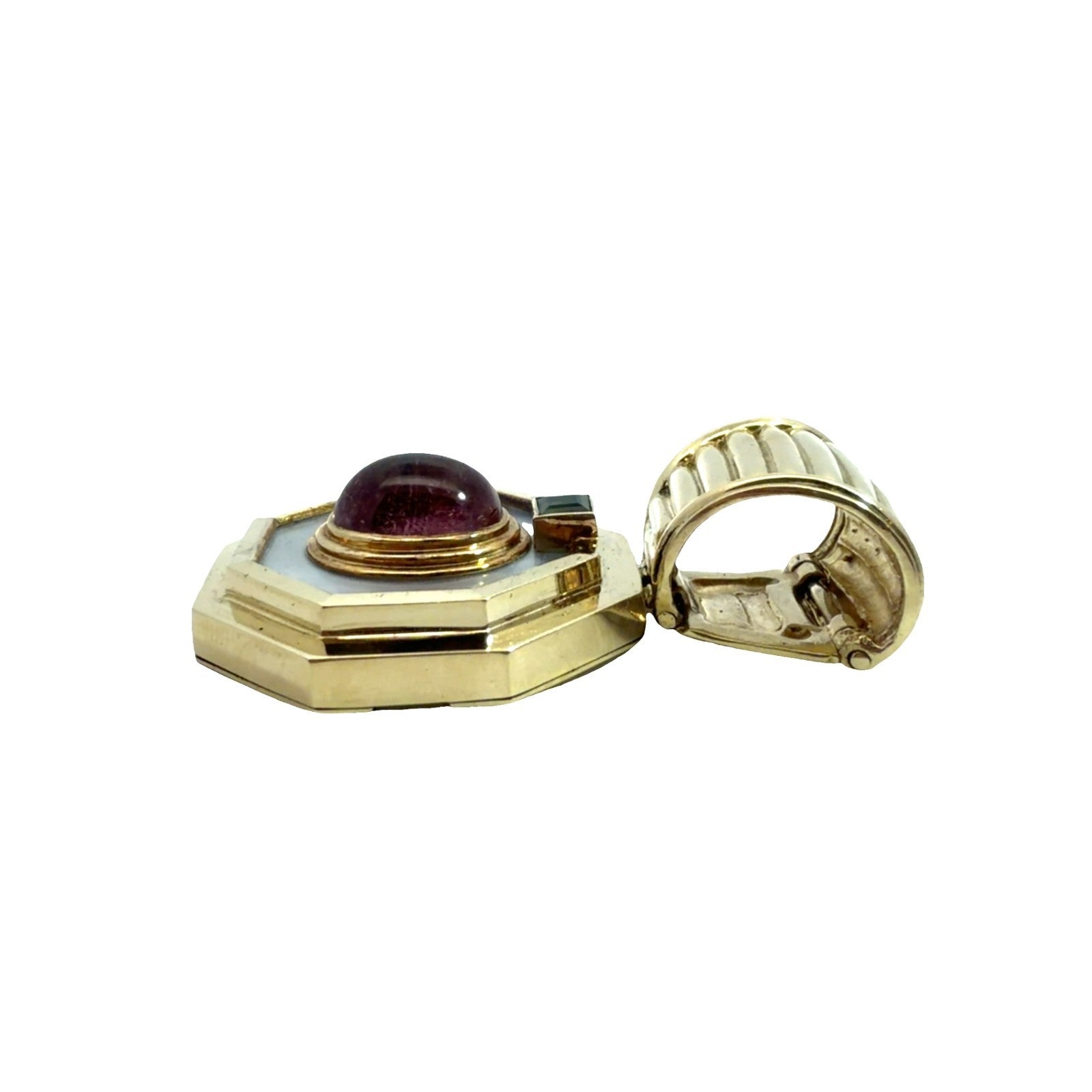 David Yurman 14k Yellow Gold Pendant with Tourmaline2