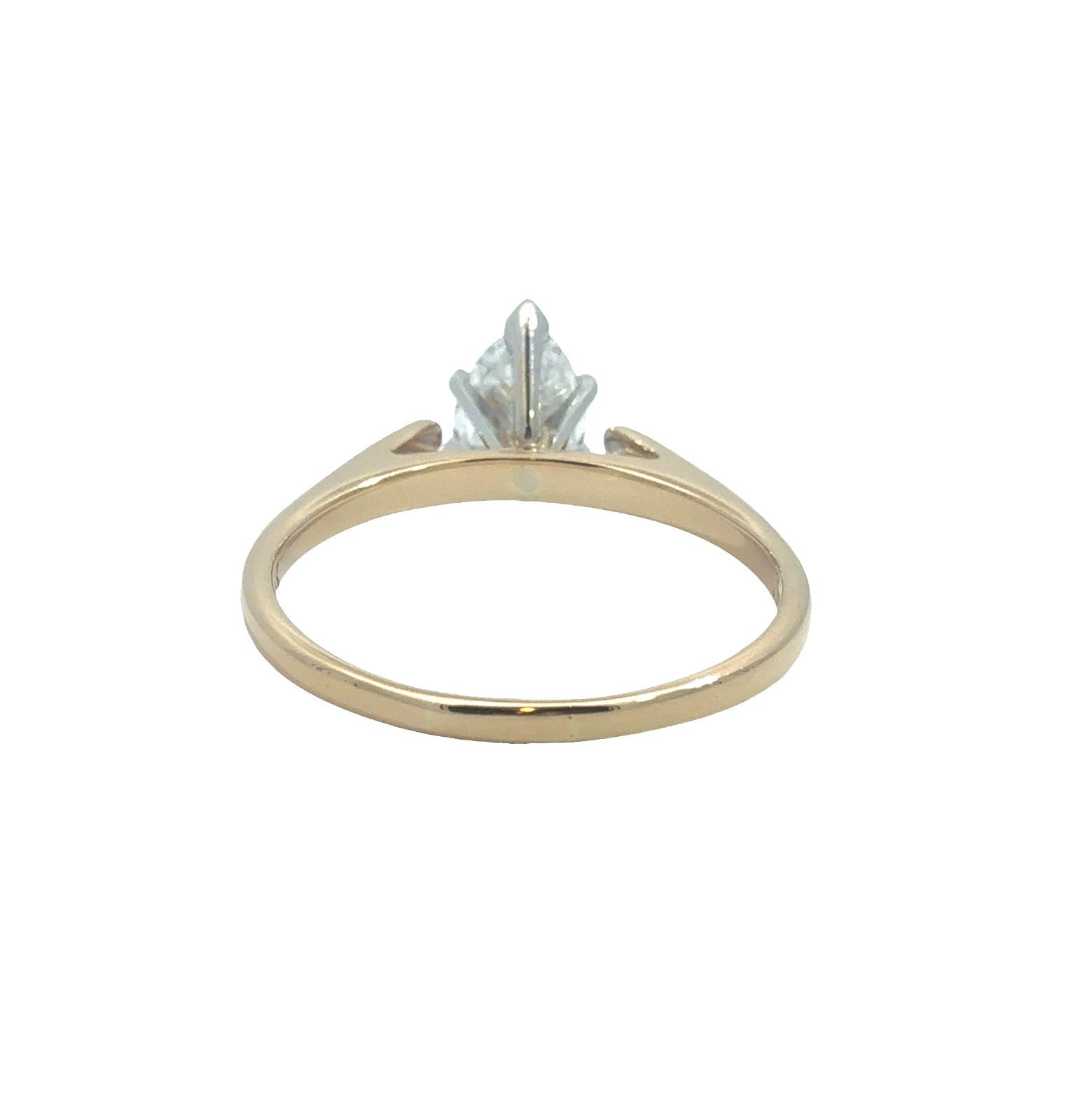 14k Yellow Gold and 0.94ctw Pear Diamond Engagement Ring Size 6.54
