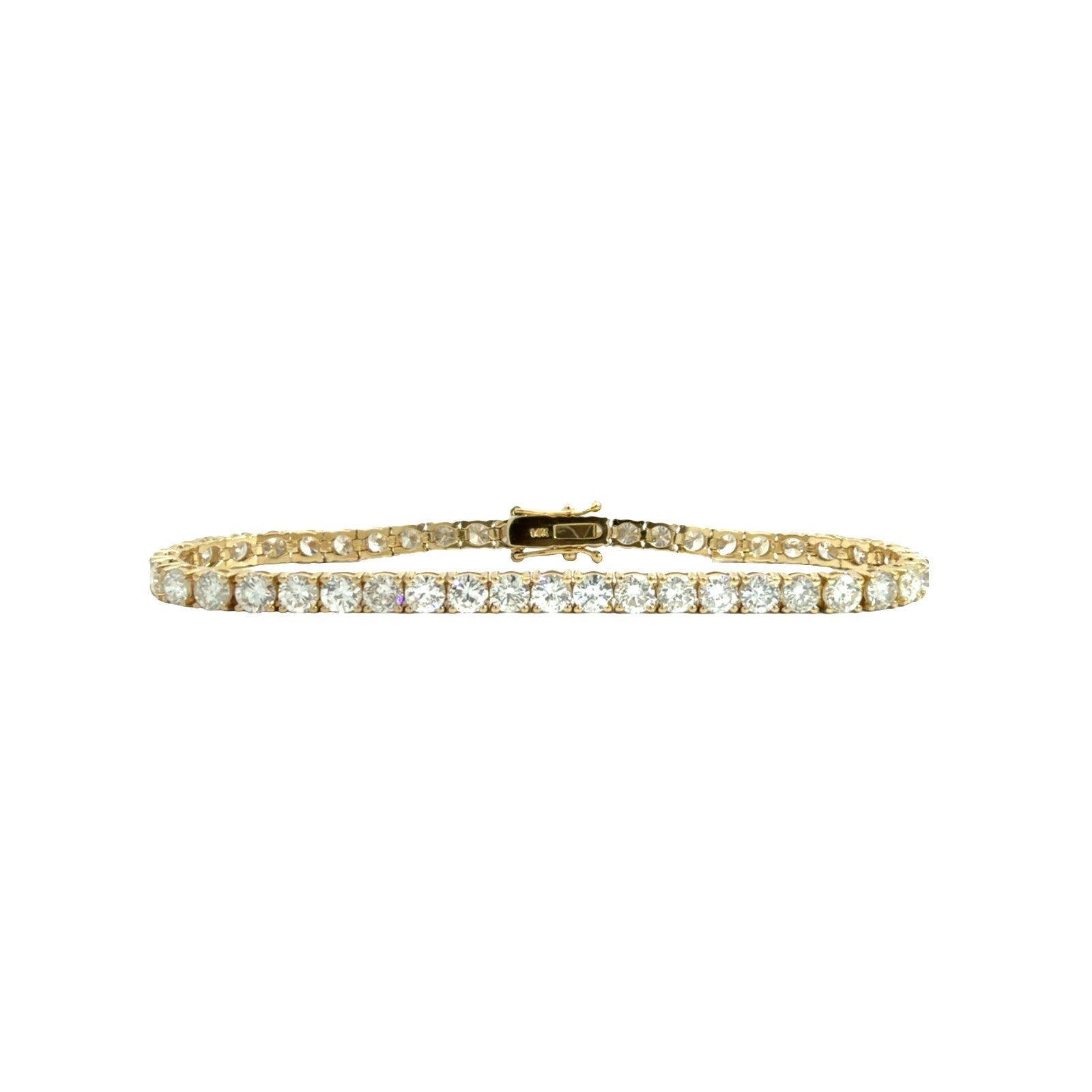 NEW 14k Yellow Gold 9.33cttw Diamond Tennis Bracelet 7"5