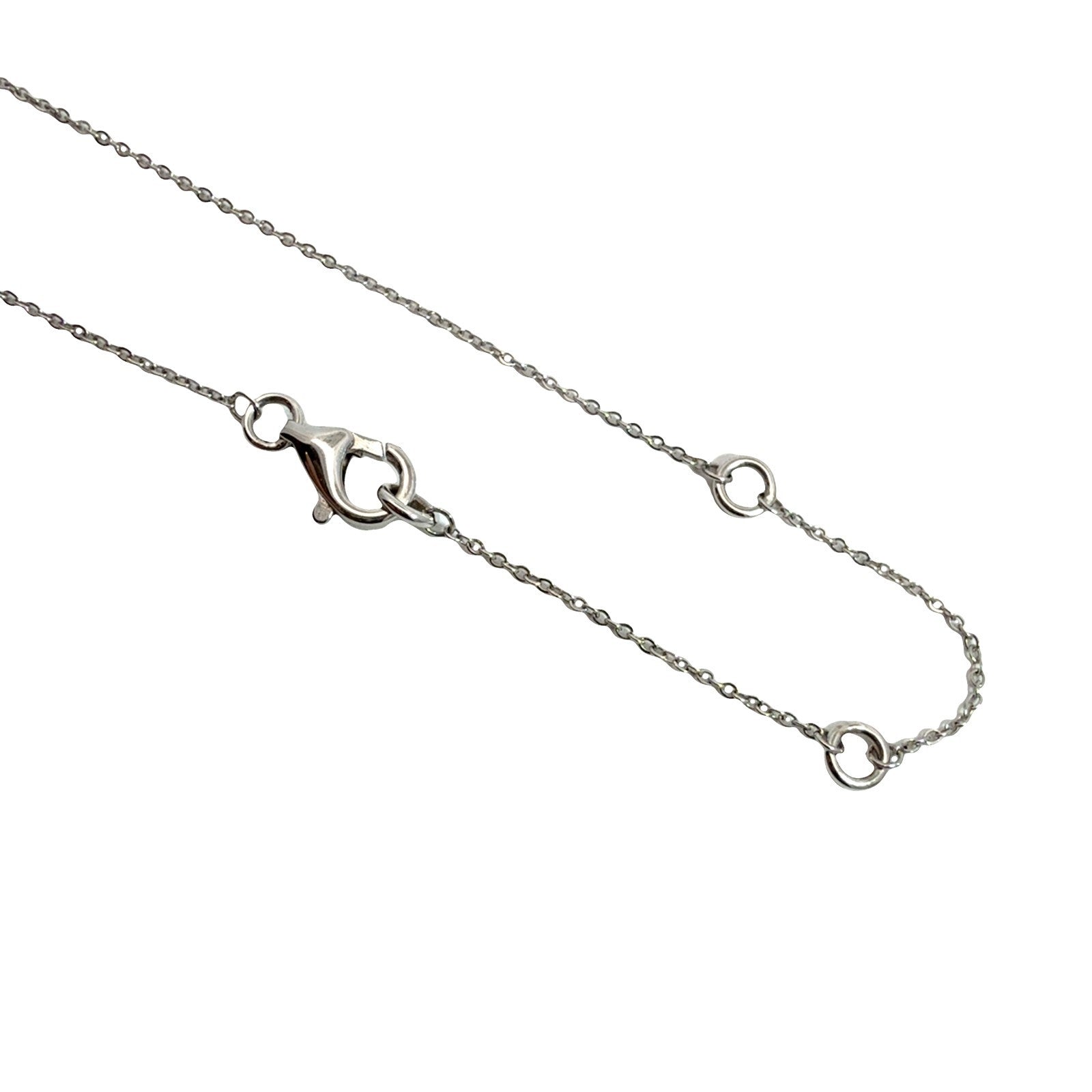 14k White Gold and 0.18cttw Diamond Geometric Pendant Necklace6