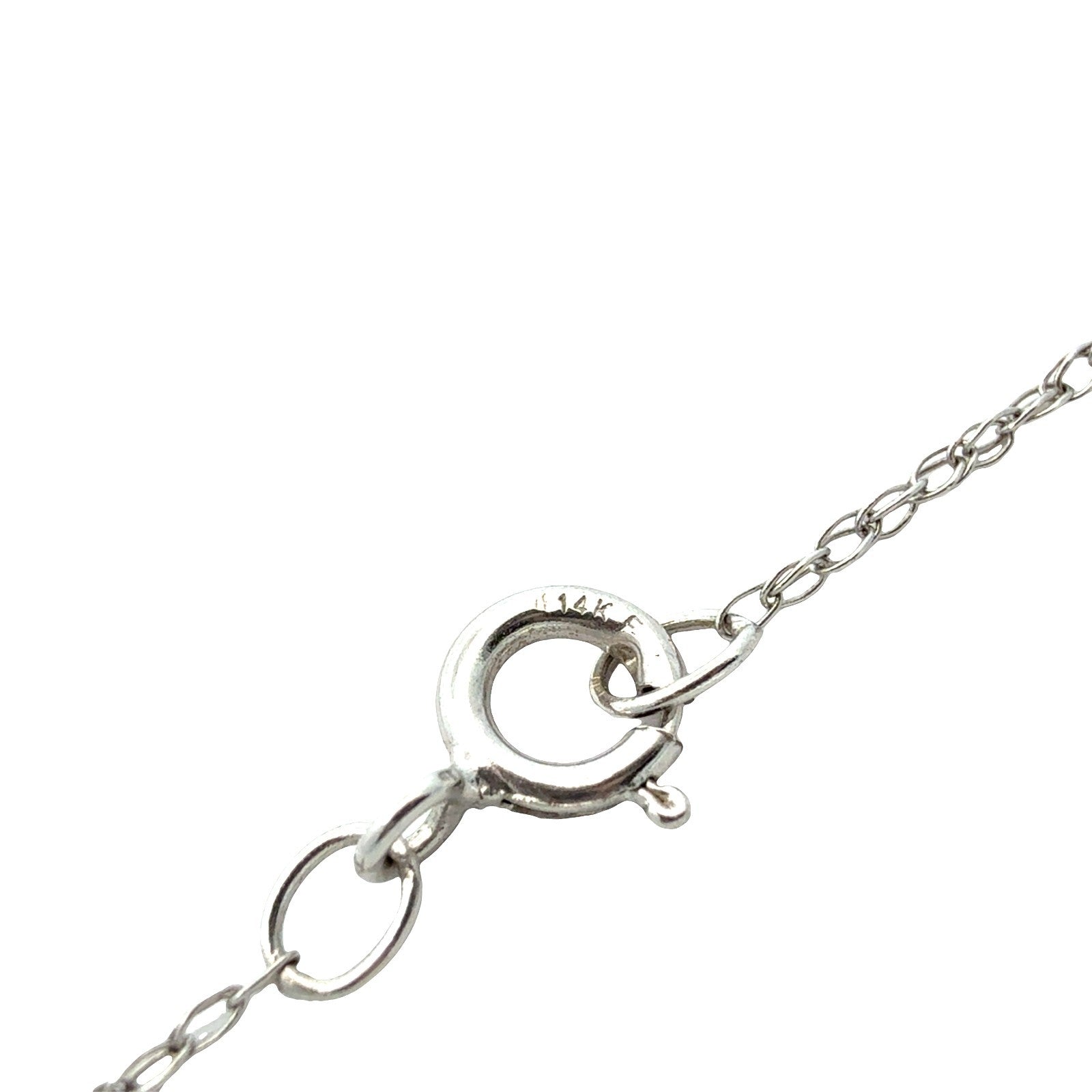 14k White Gold Stamped 0.33cttw Diamond Open Heart Pendant Necklace5