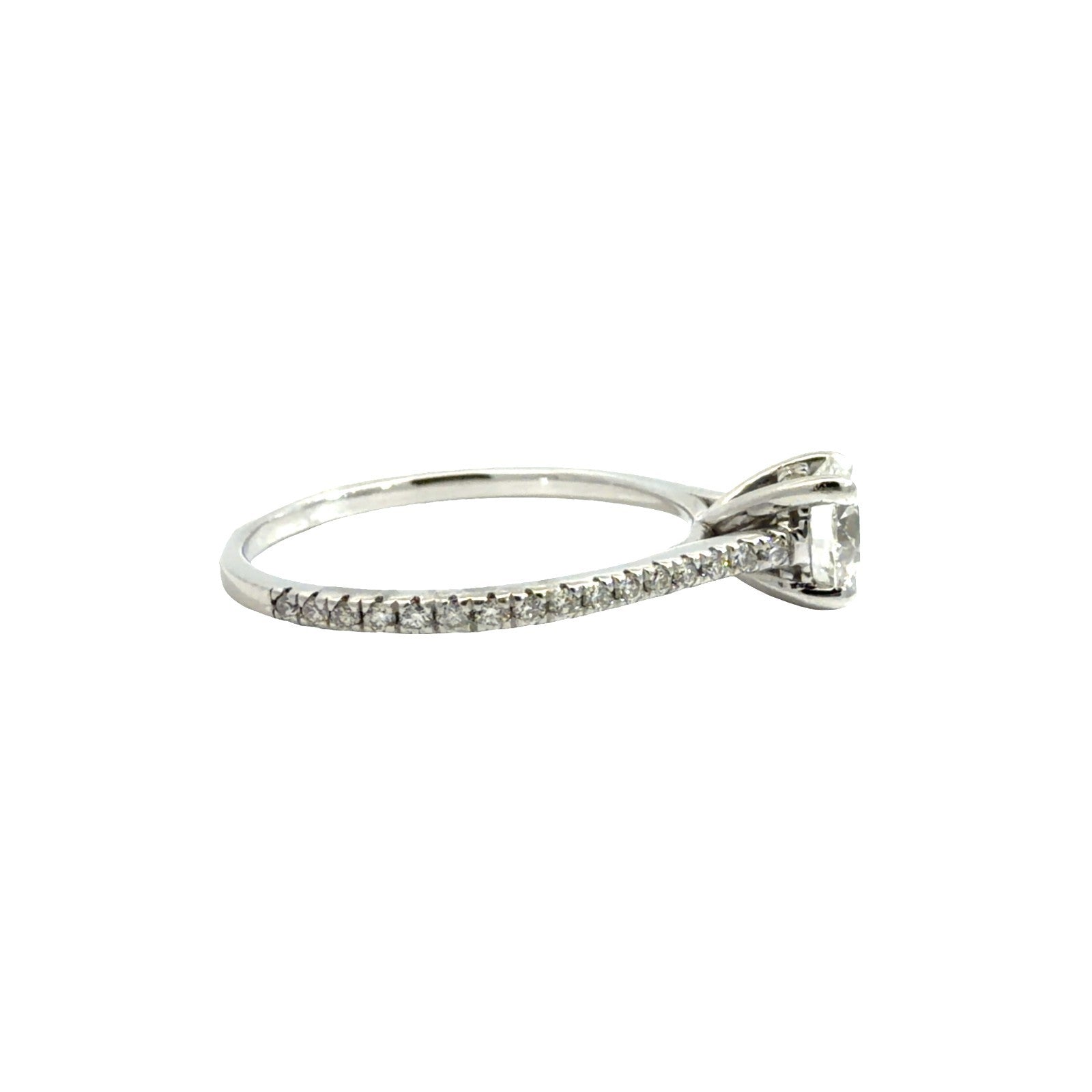 18k White Gold 1.00cttw Diamond Engagement Ring Size 72