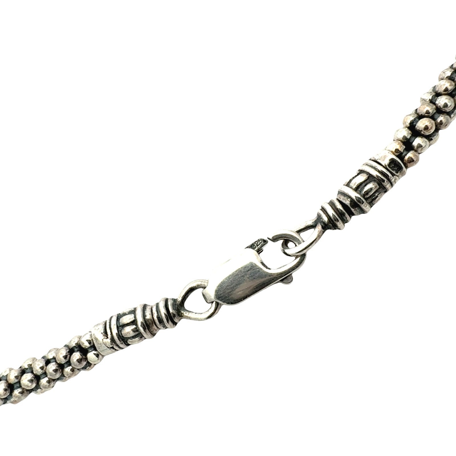 Lagos Sterling Silver Caviar Necklace5