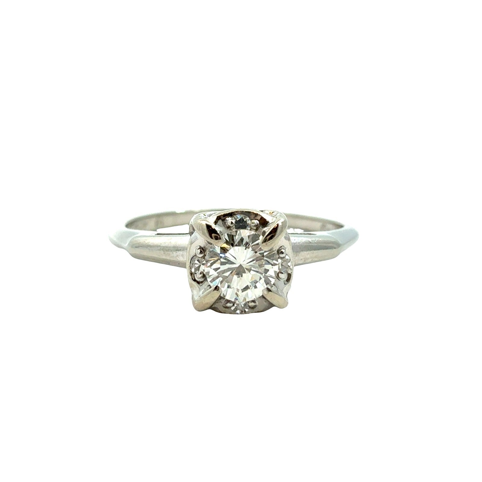 18k White Gold Stamped Round 0.29cttw (0.26tcw) Diamond Engagement Ring0