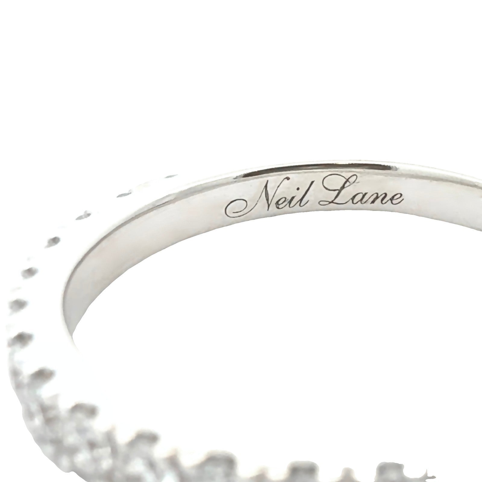 14k White Gold 0.64ctw Diamond Band Size 75