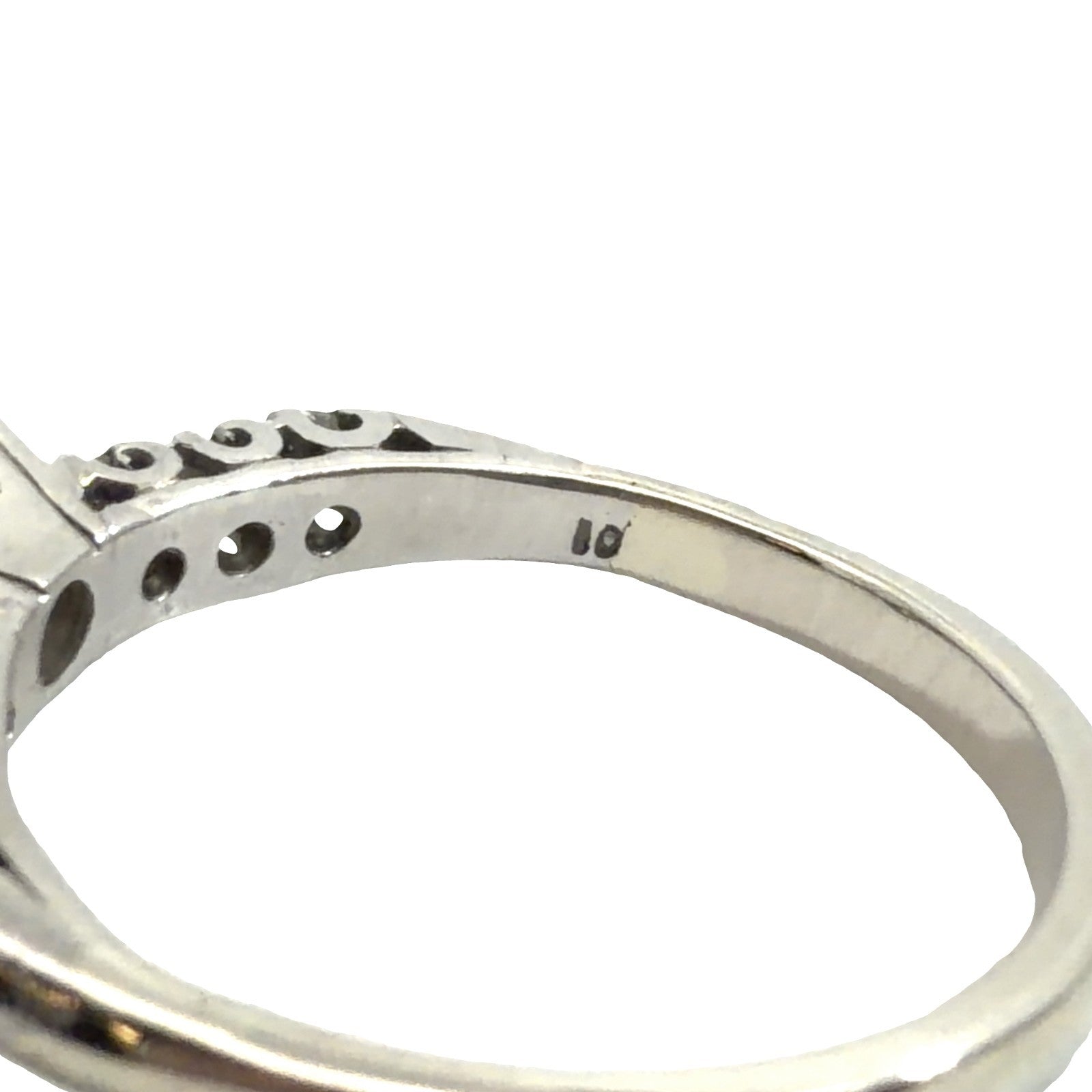 14k White Gold Band & Platinum Engagement Ring with 1.08ctw Diamonds5