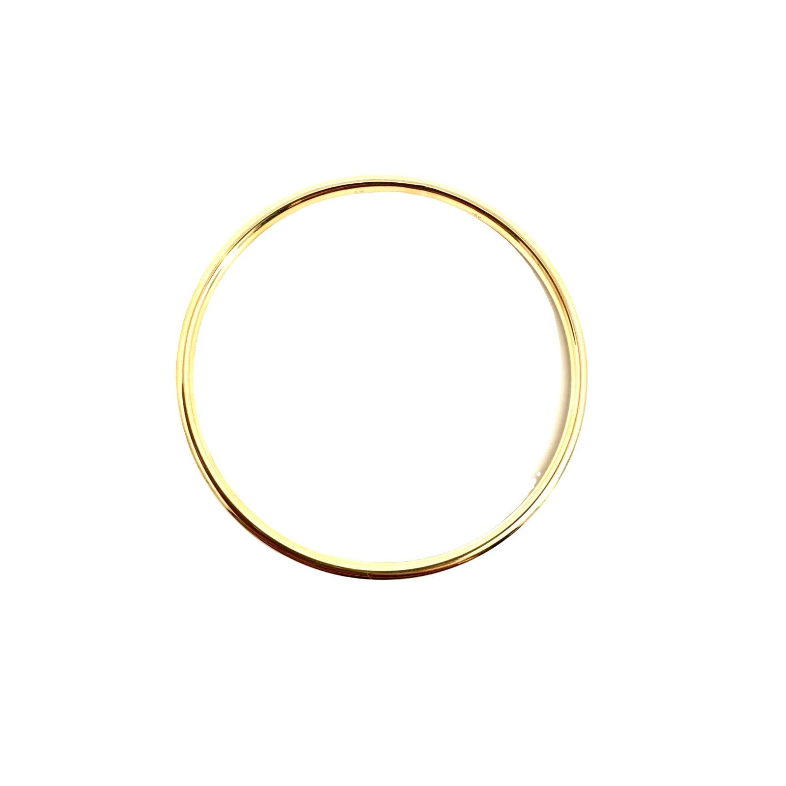 Stamped 18k Yellow Gold Classic Circular Bangle 7.75"1