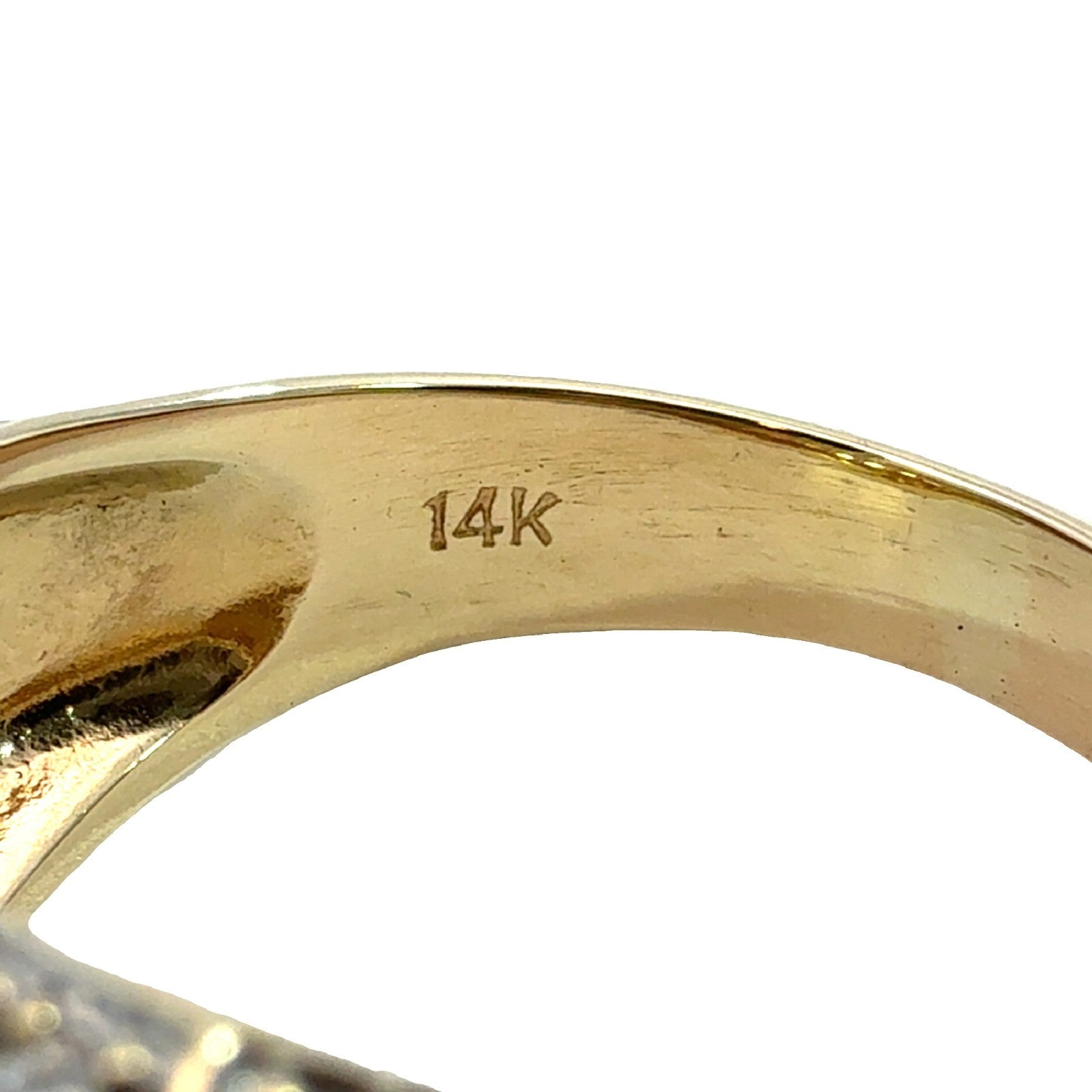 14k Yellow Gold and 1.71ctw Pavé Diamond Dome Cocktail Ring Size 6.756